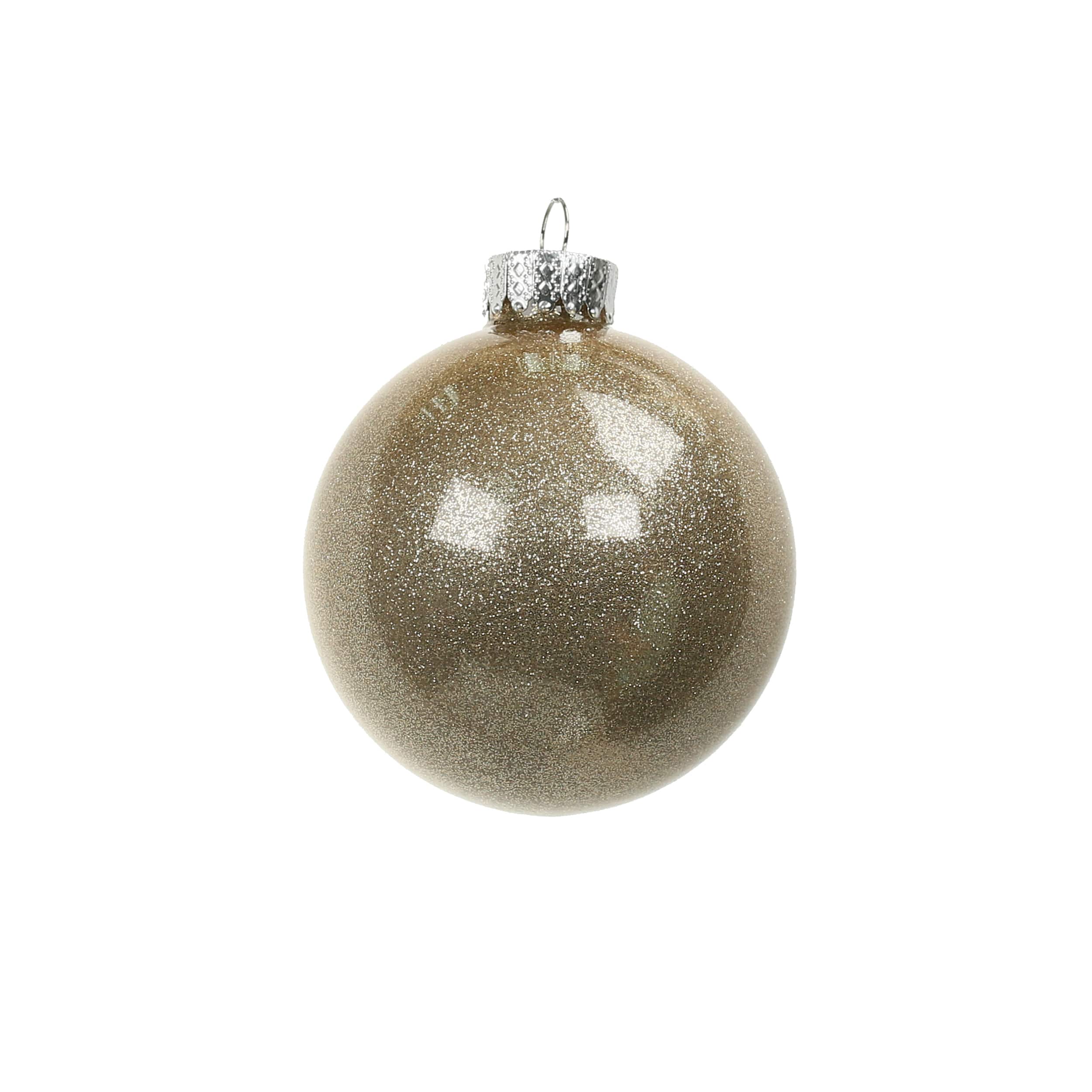 4 Pack 3.1&#x22; Glitter Glass Ball Ornaments by Ashland&#xAE;