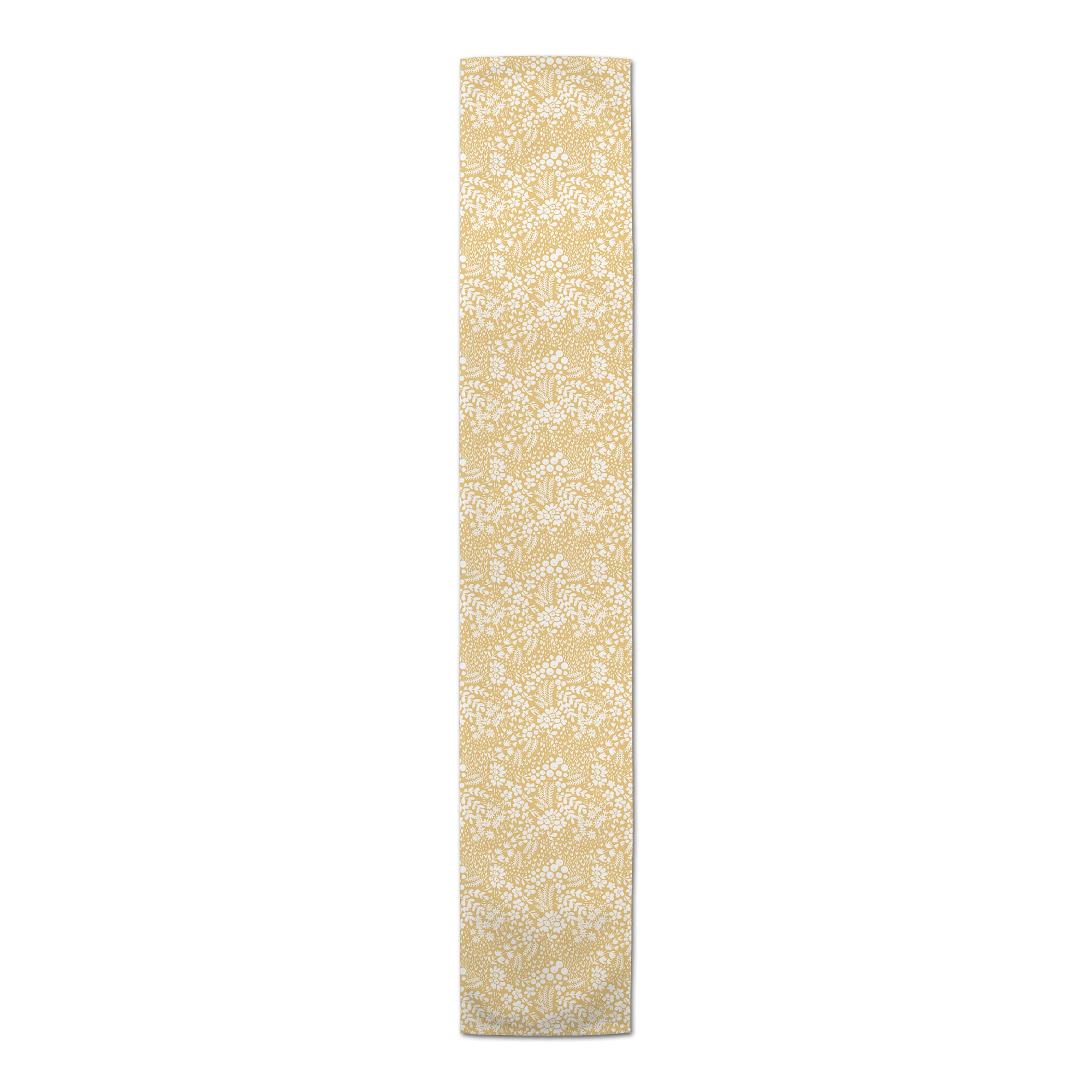 72" Dainty Floral Cotton Twill Table Runner