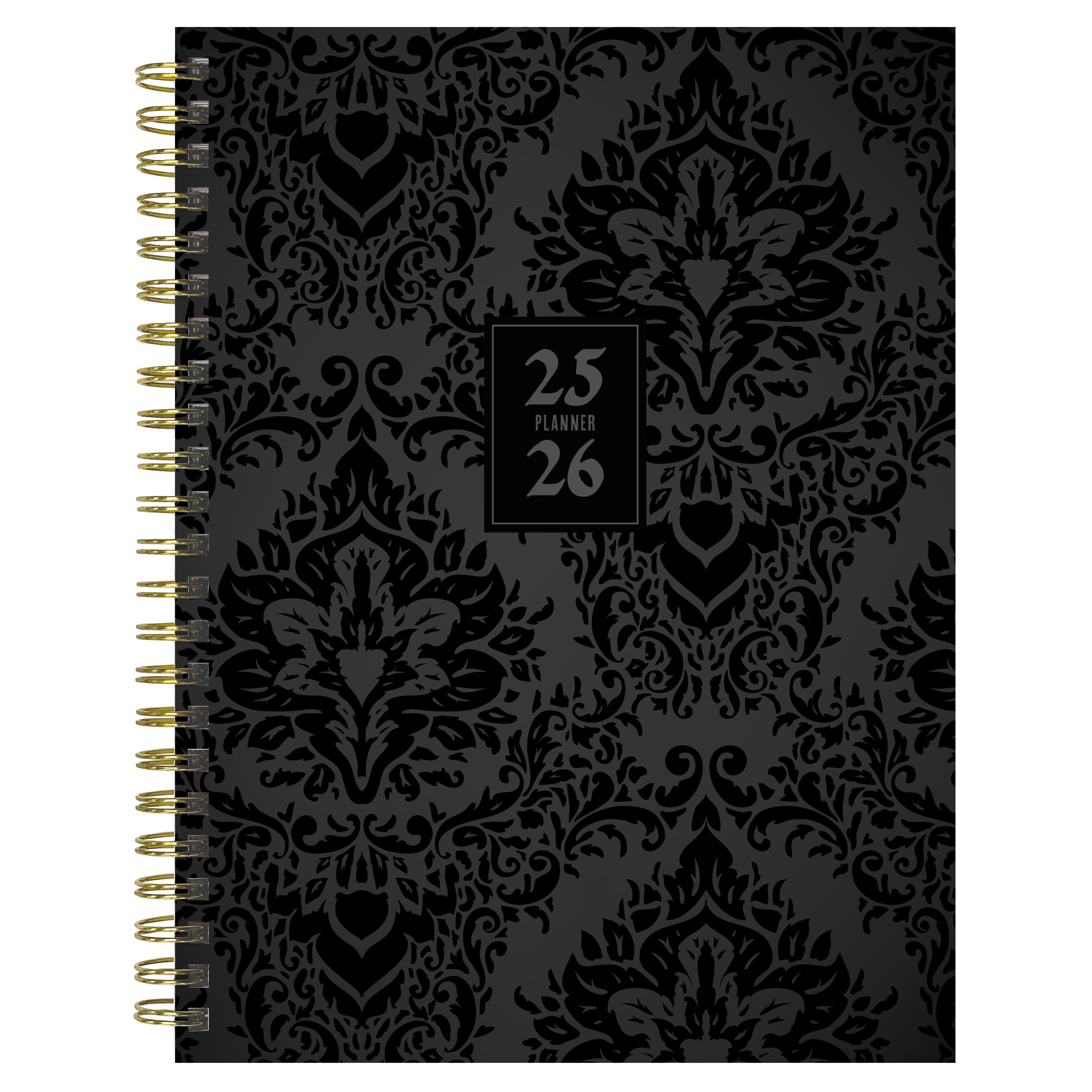 TF Publishing 2025-2026 Black Velvet Medium Weekly/Monthly Planner