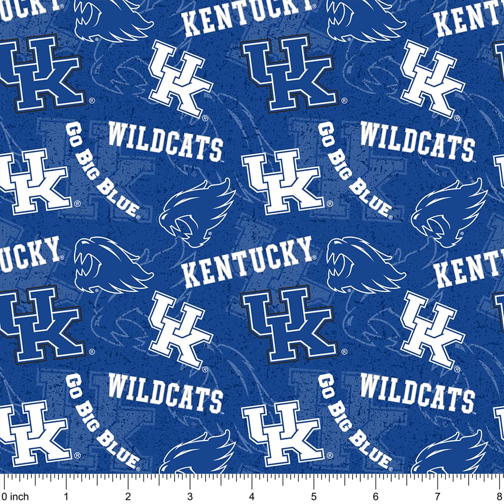 NCAA University of Kentucky Tone-on-Tone Cotton Fabric