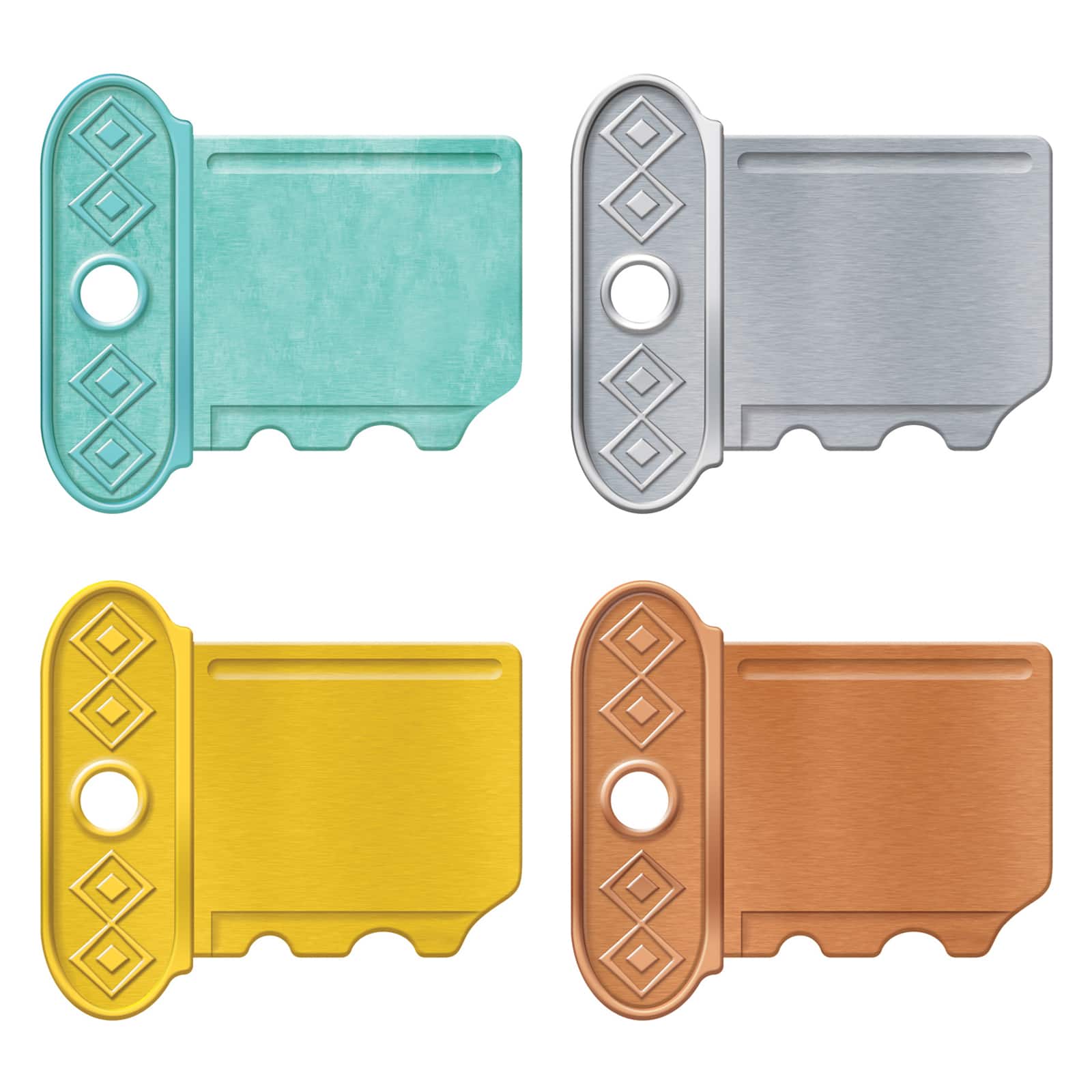 Trend Enterprises® I Heart Metal Keys Classic Accents® Variety Pack, 3 Packs of 36