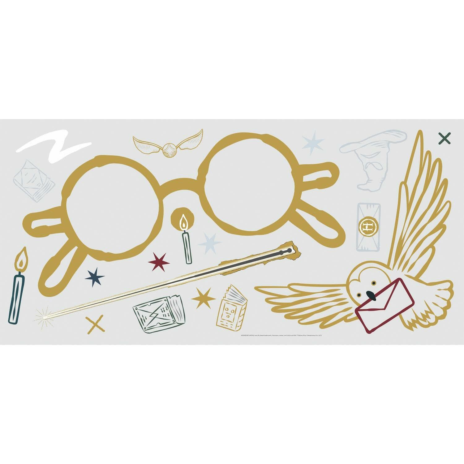 RoomMates Harry Potter Glasses Giant Wall Decal
