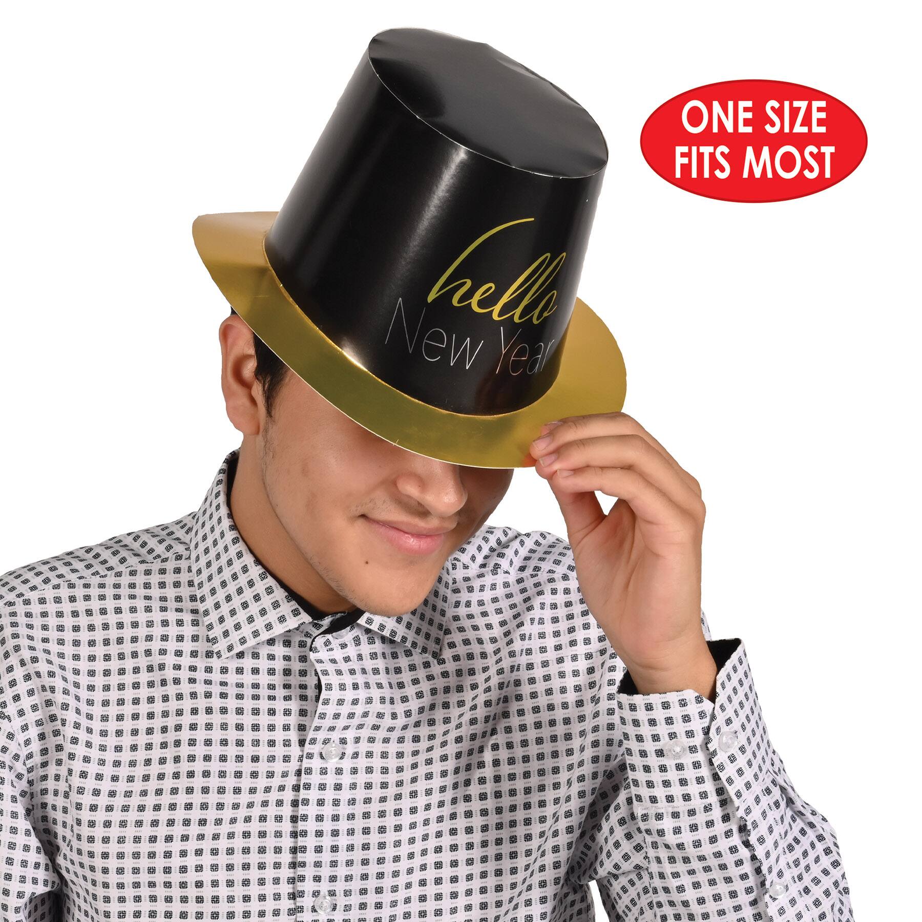 Beistle Adult Hello New Year Hi-Hat, 25ct.