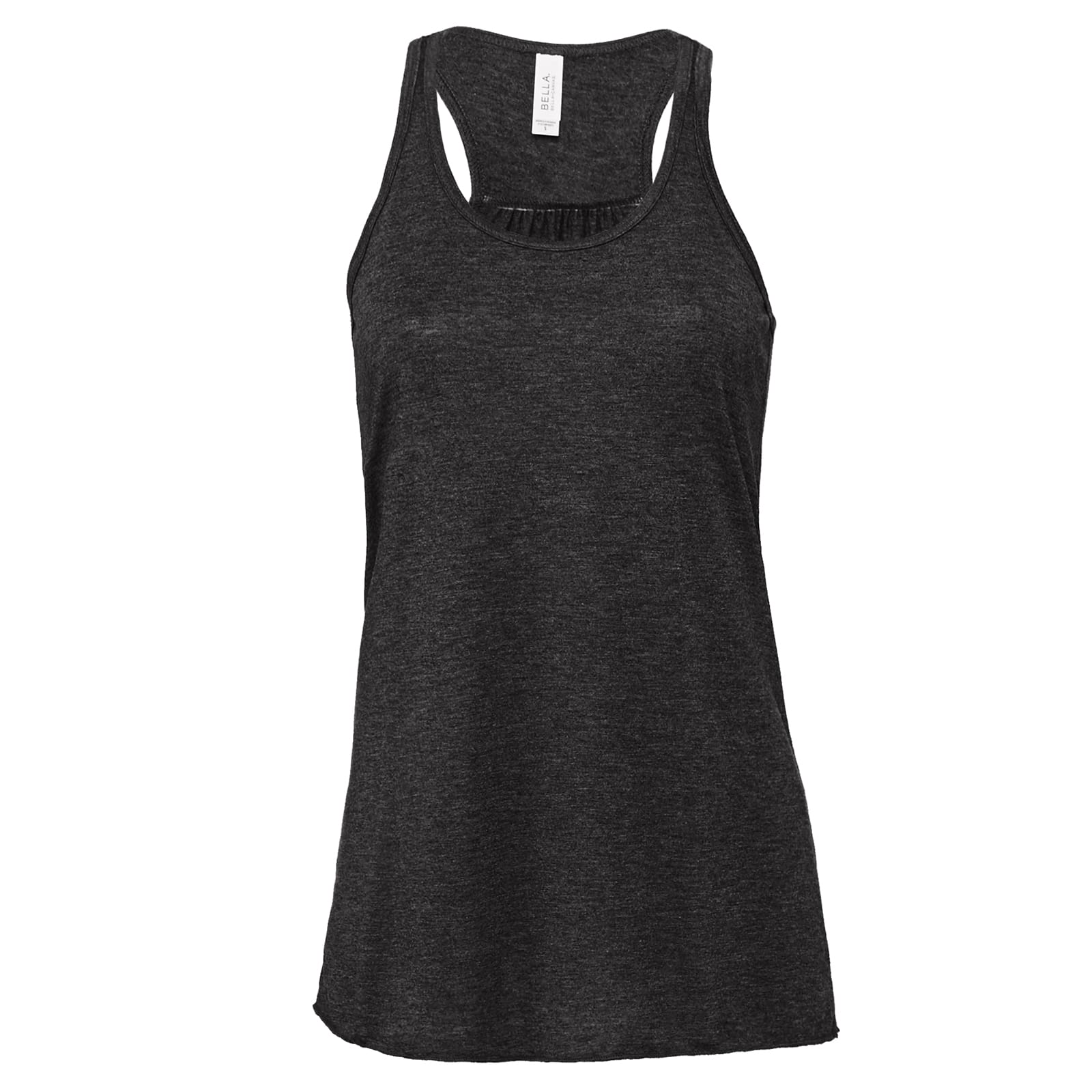 BELLA+CANVAS® Dark Gray Heather Women's Flowy Racerback Tank