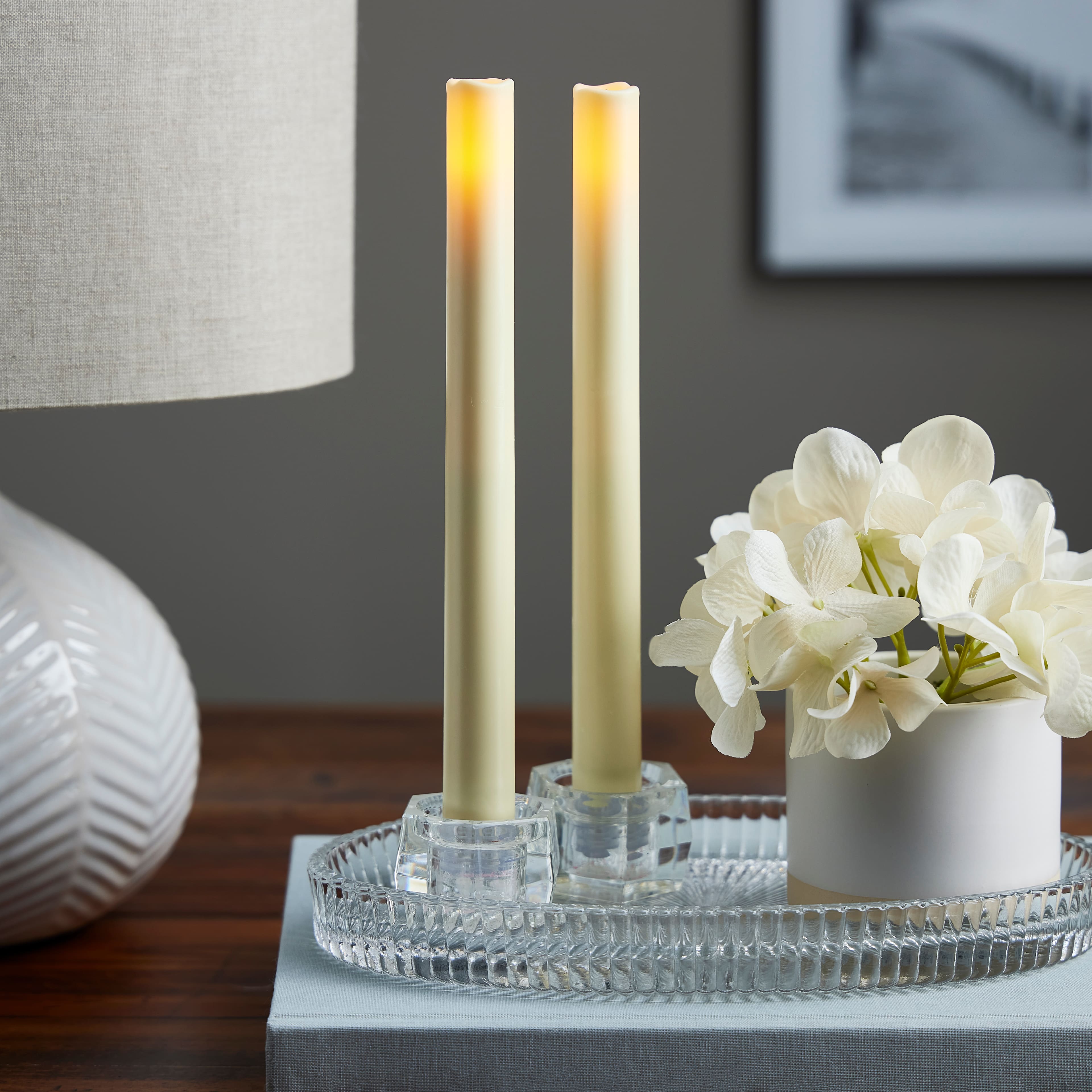 9" Cream Flameless LED Taper Candles, 2ct. by Ashland®