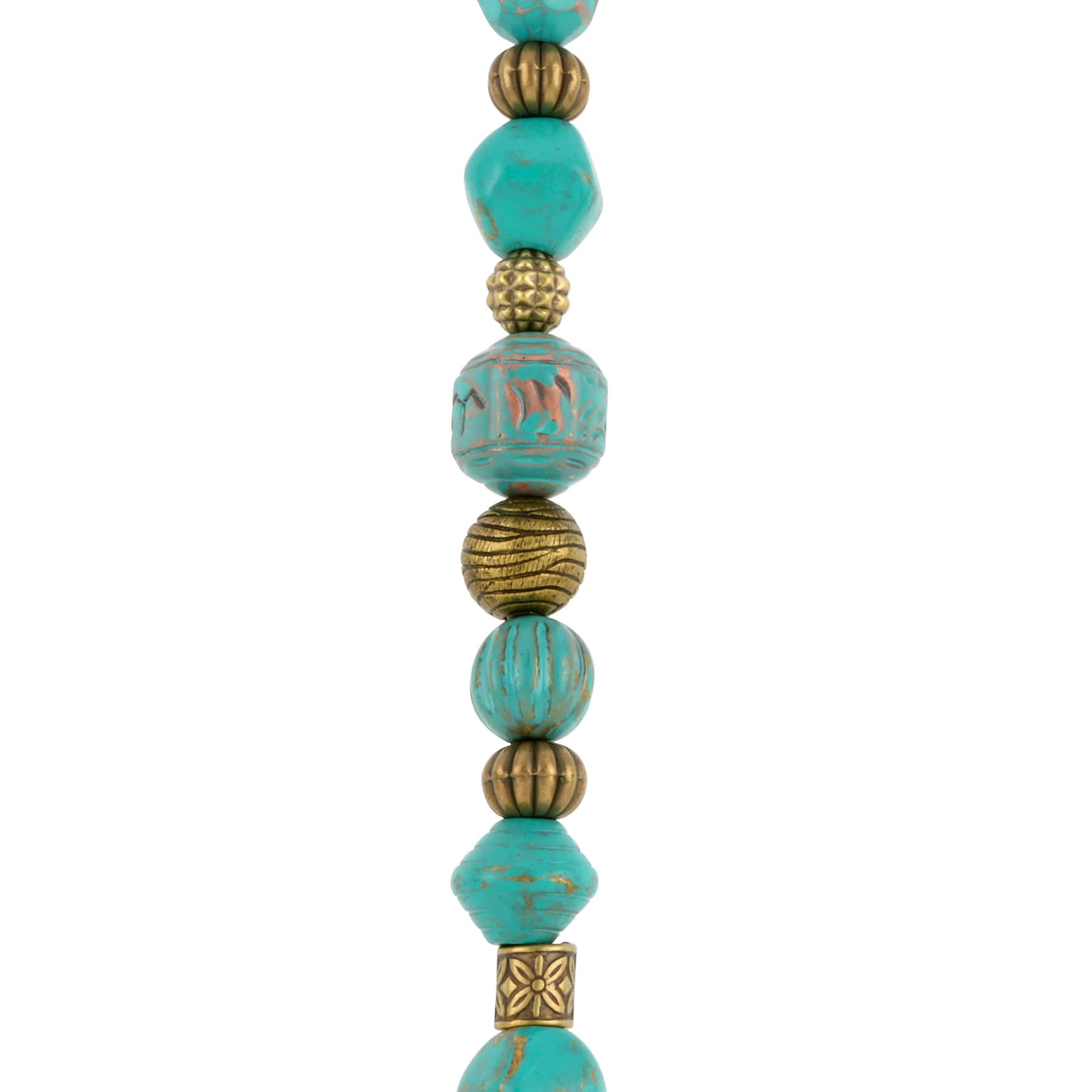 Brass Oxide & Patina Embossed Metal Round Beads by Bead Landing™