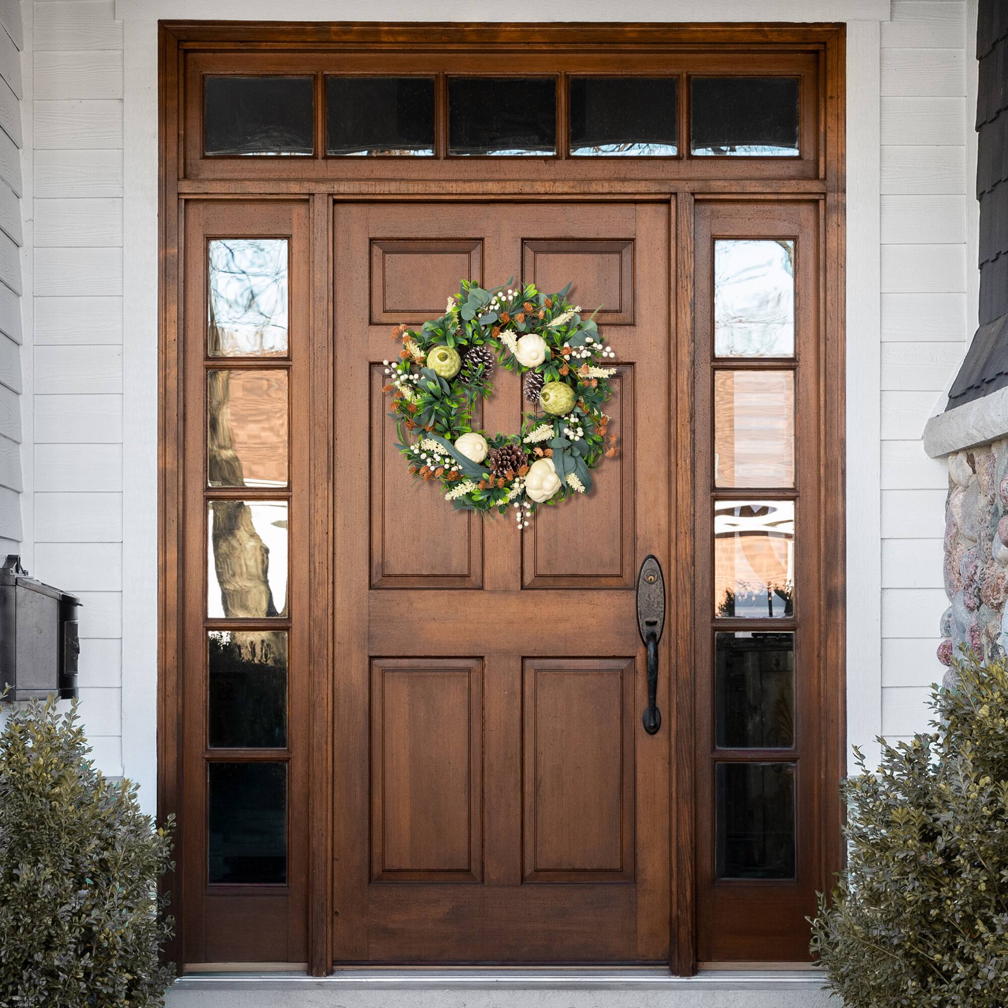 24" Gourds & Foliage Thanksgiving Wreath