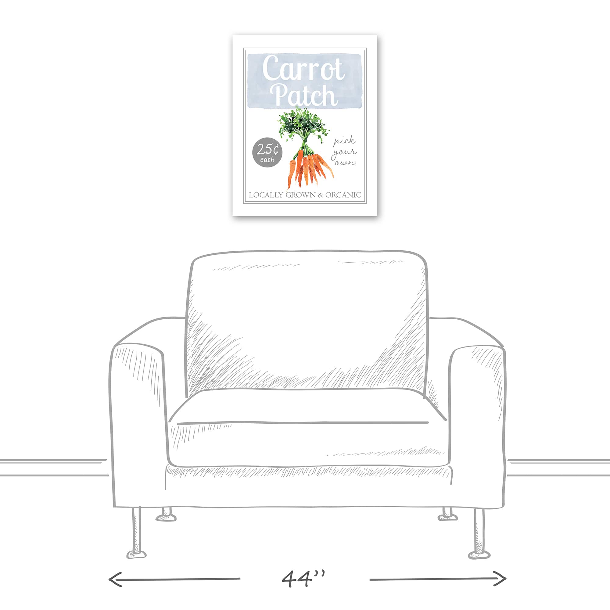 Carrot Patch Sign 2 16" x 20" Canvas Wall Art