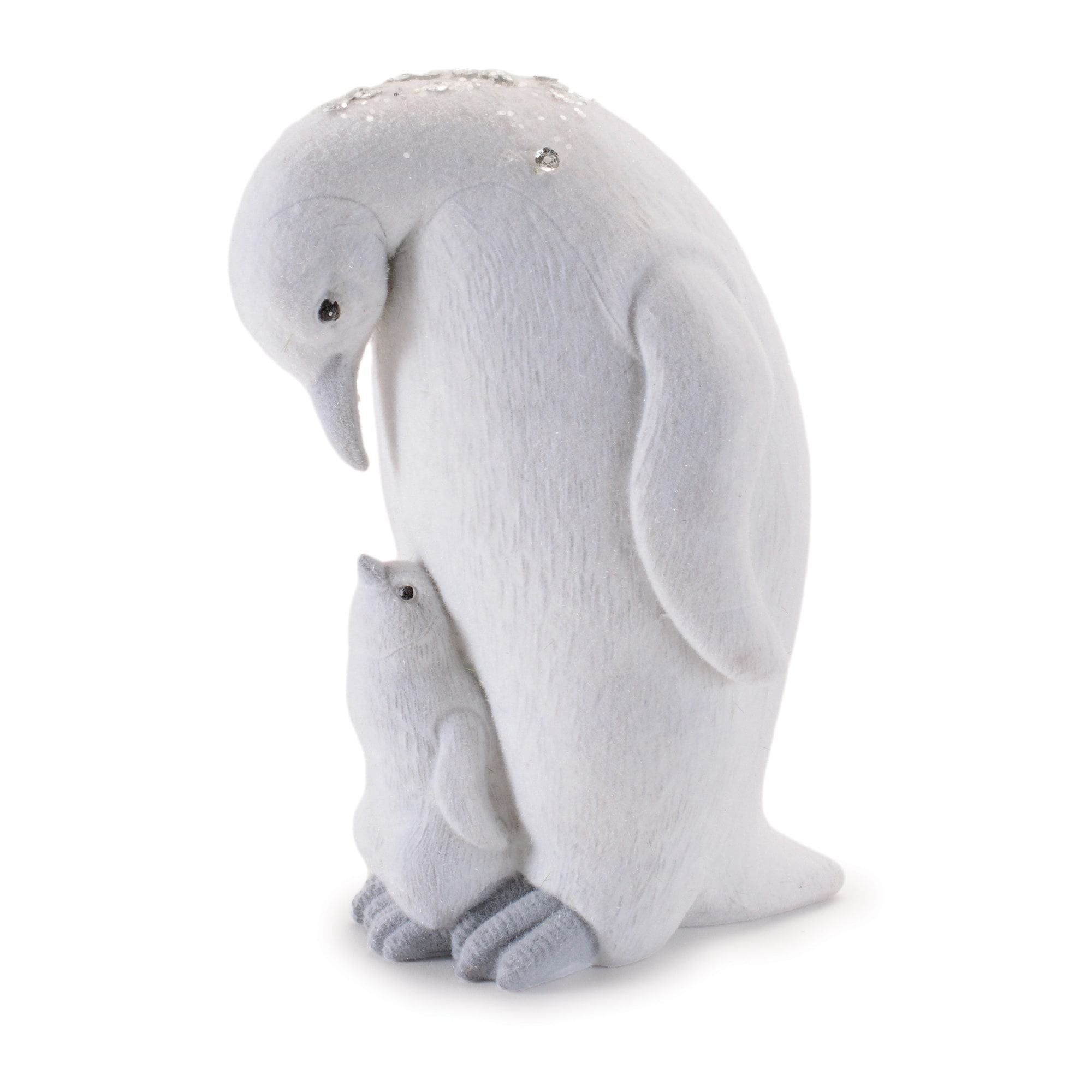 Melrose 6.25" White Finish Penguin & Chick Figurines, 4ct.