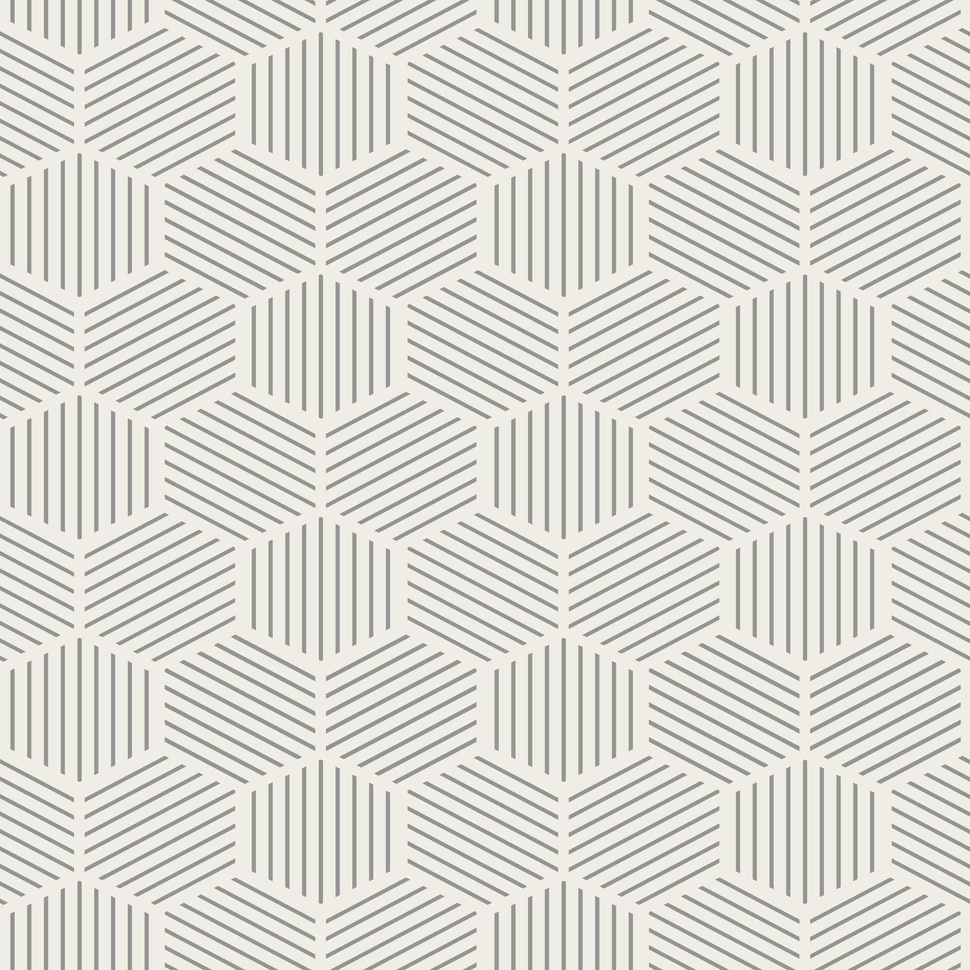 Designs Direct Striped Hexagonal Mosaic Peel & Stick Wallpaper
