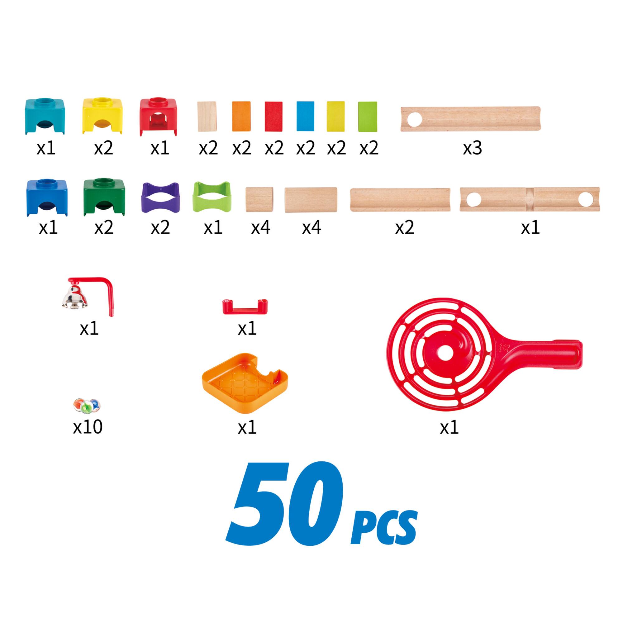 Hape Marble Run Crazy Rollers Racetrack DIY Wood Building Racetrack