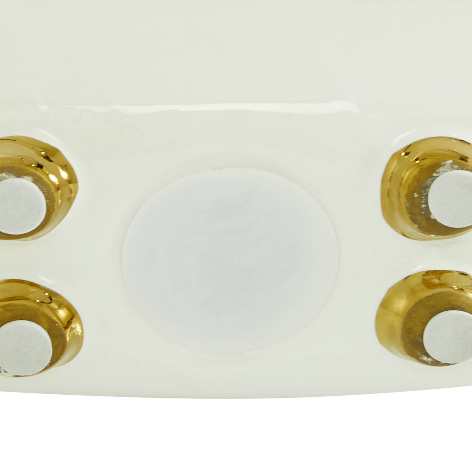 CosmoLiving by Cosmopolitan Gold Ceramic Modern Sculpture, Abstract 7" x 8" x 4"