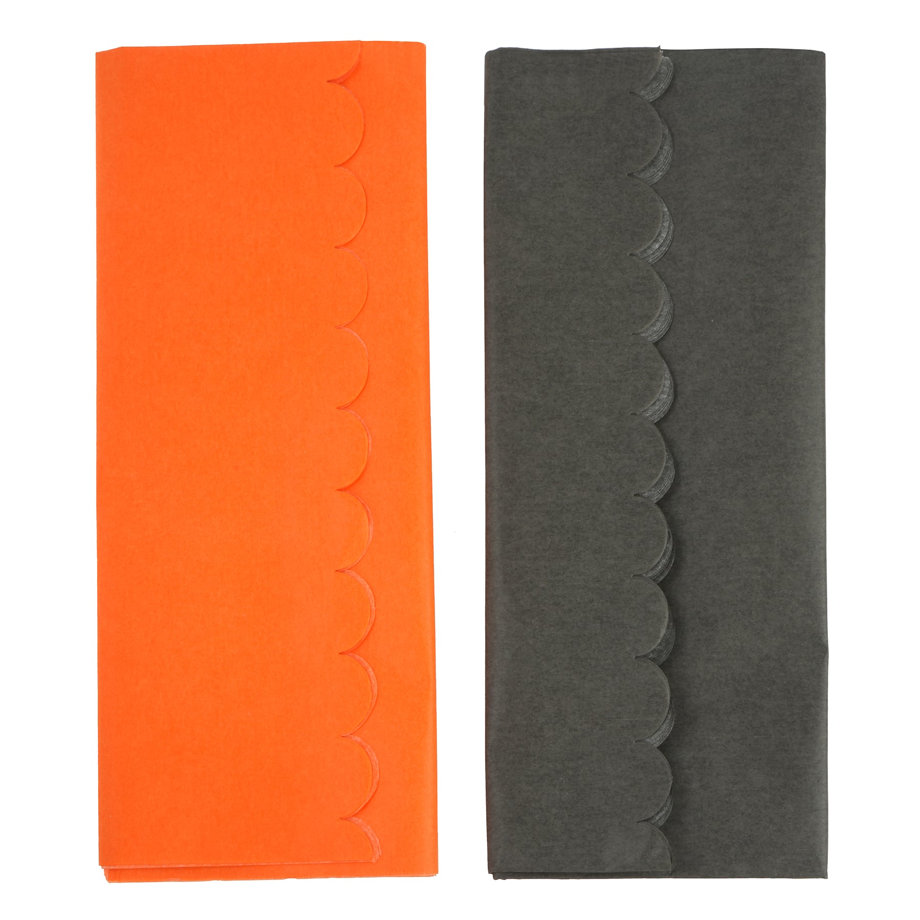 Michaels, Black & Orange Scalloped Tissue Paper Sheets, 12ct. by Celebrate It™ – Category: Halloween Party Supplies