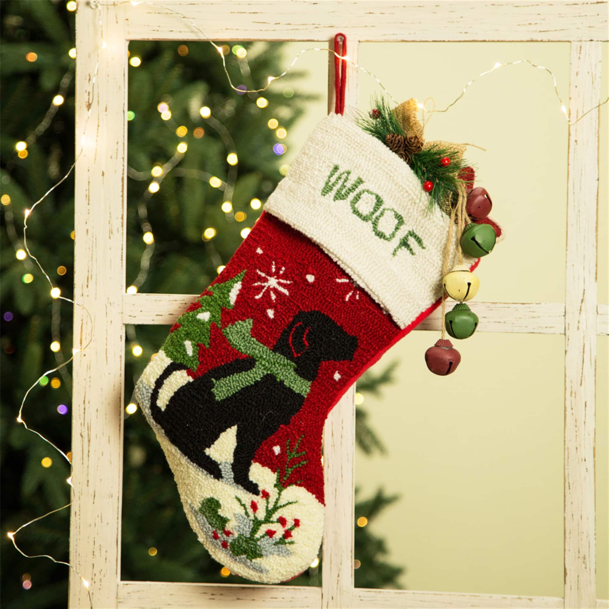 Glitzhome® 20" Dog Hooked Stockings, 2ct.