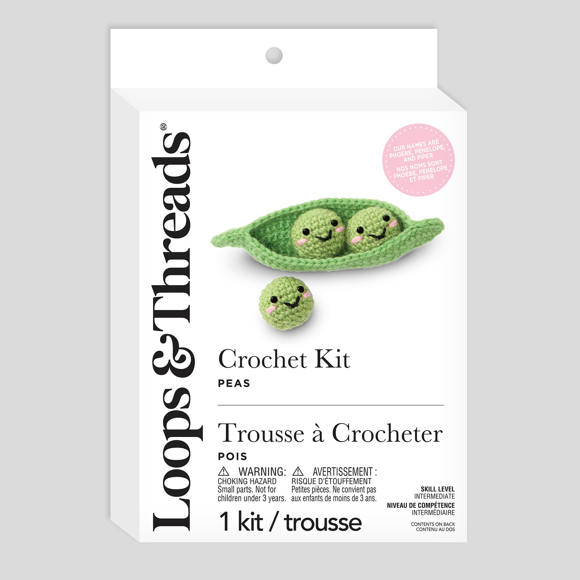 6 Pack: Intermediate Peas Amigurumi Crochet Kit by Loops & Threads®