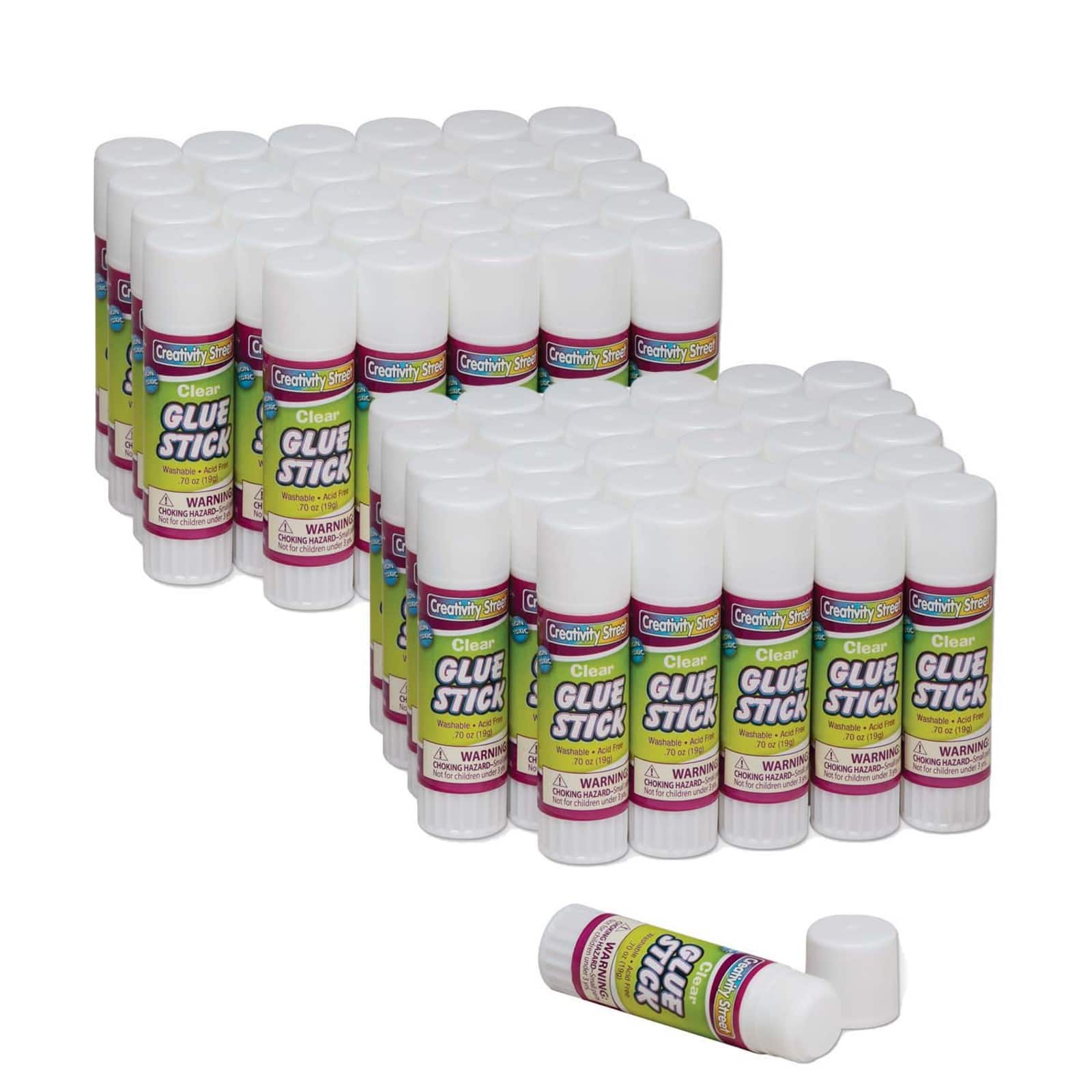 Creativity Street® Clear Glue Sticks, 2 Packs of 30