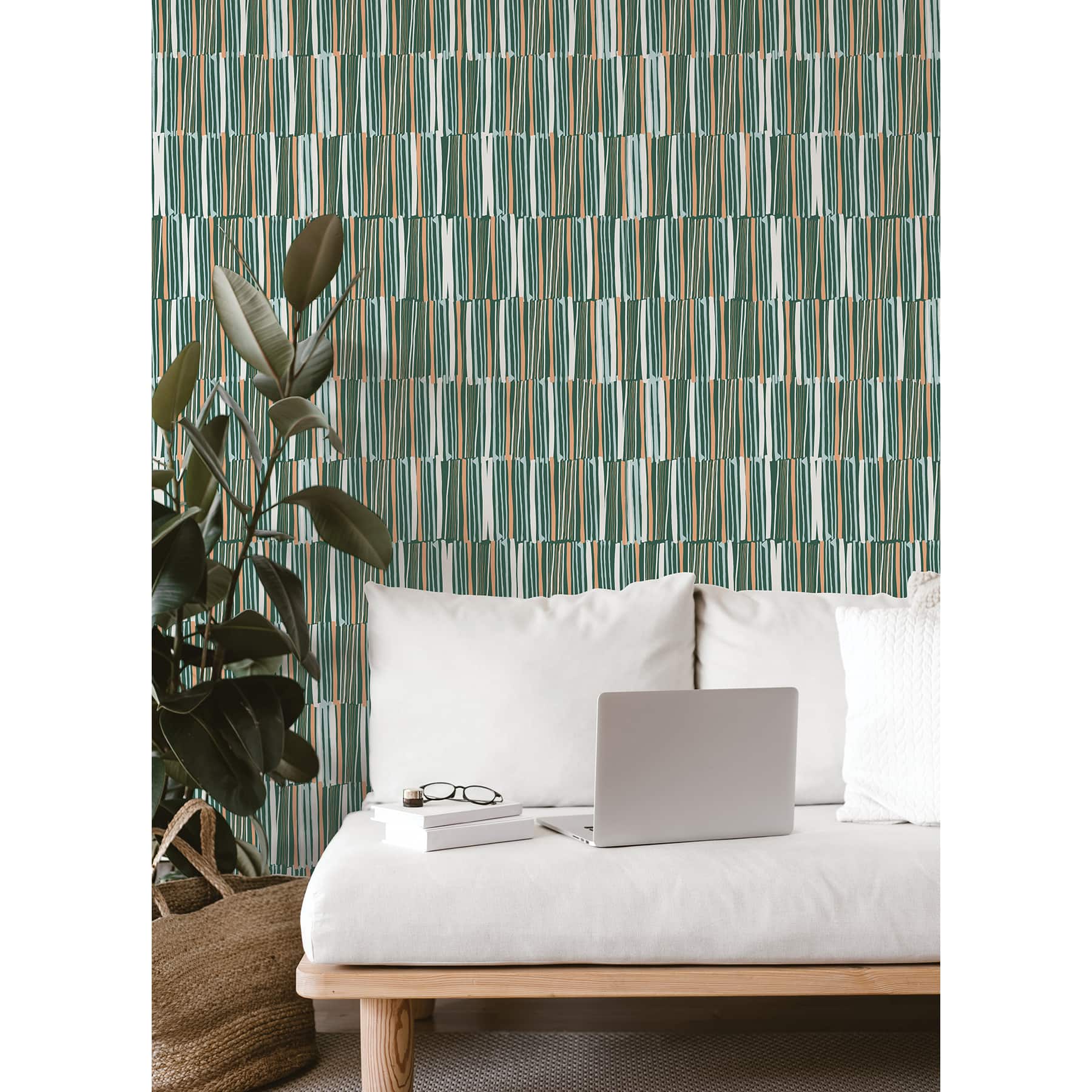 NuWallpaper Leah Duncan Green Thistle Peel & Stick Wallpaper