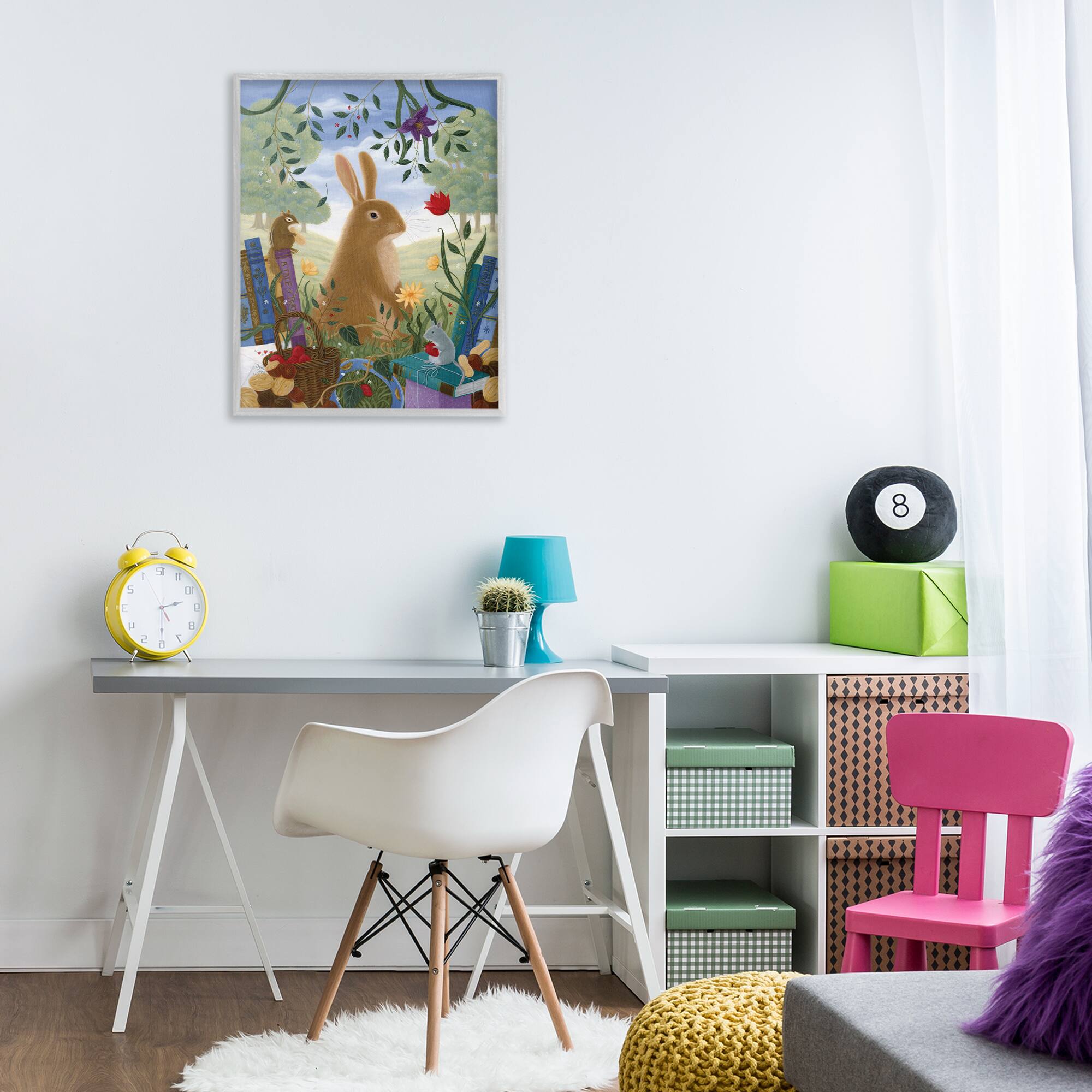 Stupell Industries Spring View Rabbit & Friends Framed Giclée Wall Art