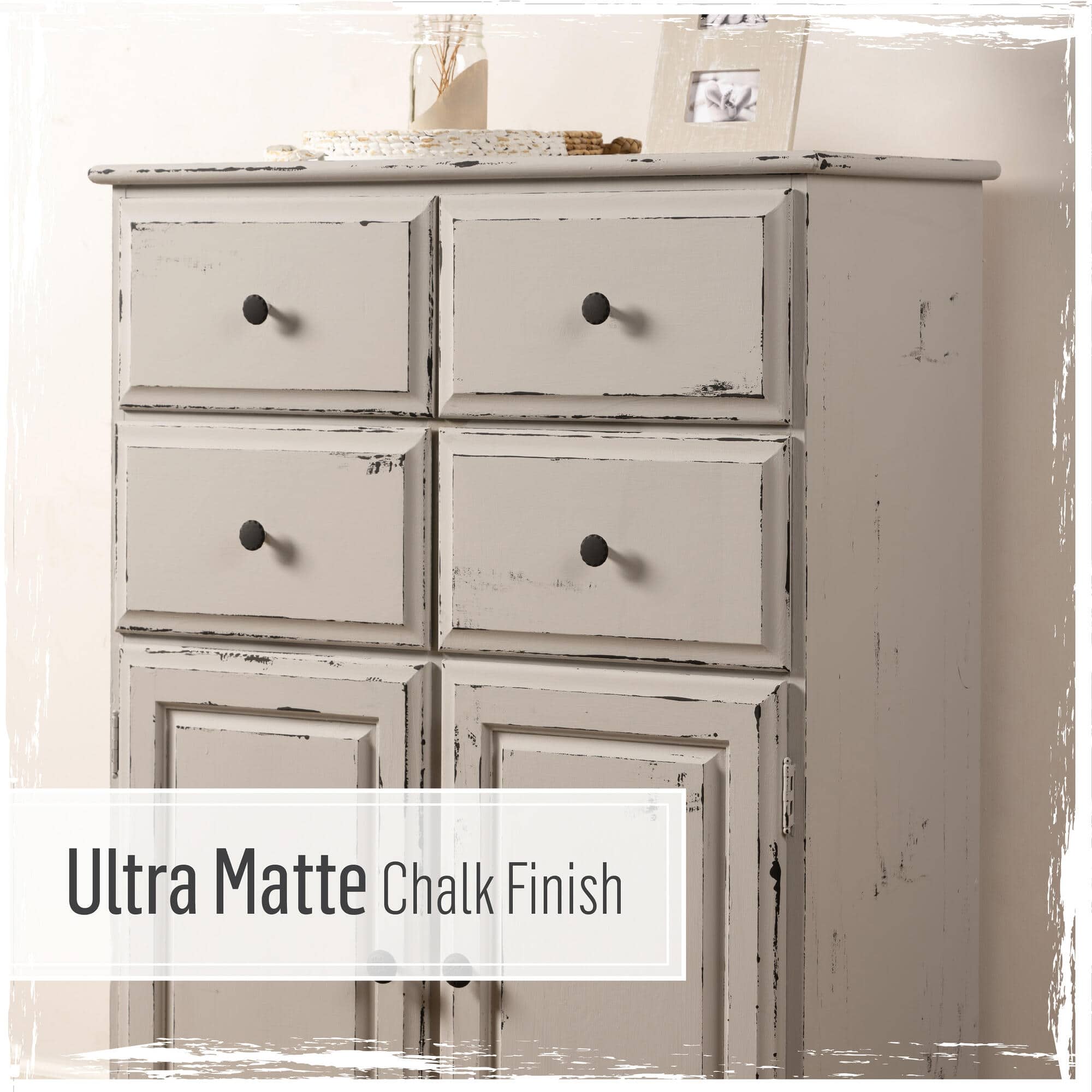 FolkArt® Home Decor™ Chalk Grey & Black with Brushes Kit