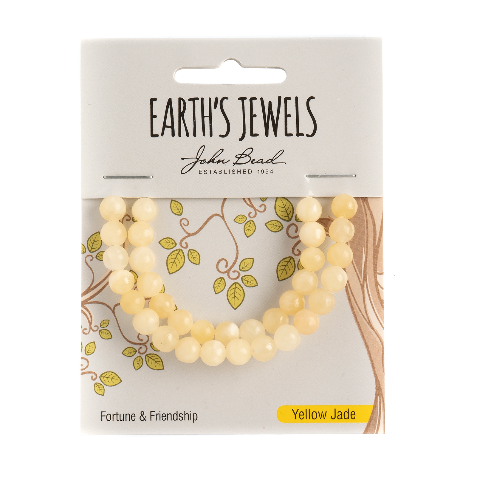 John Bead Earth's Jewels Natural Stone Round Beads, 6mm