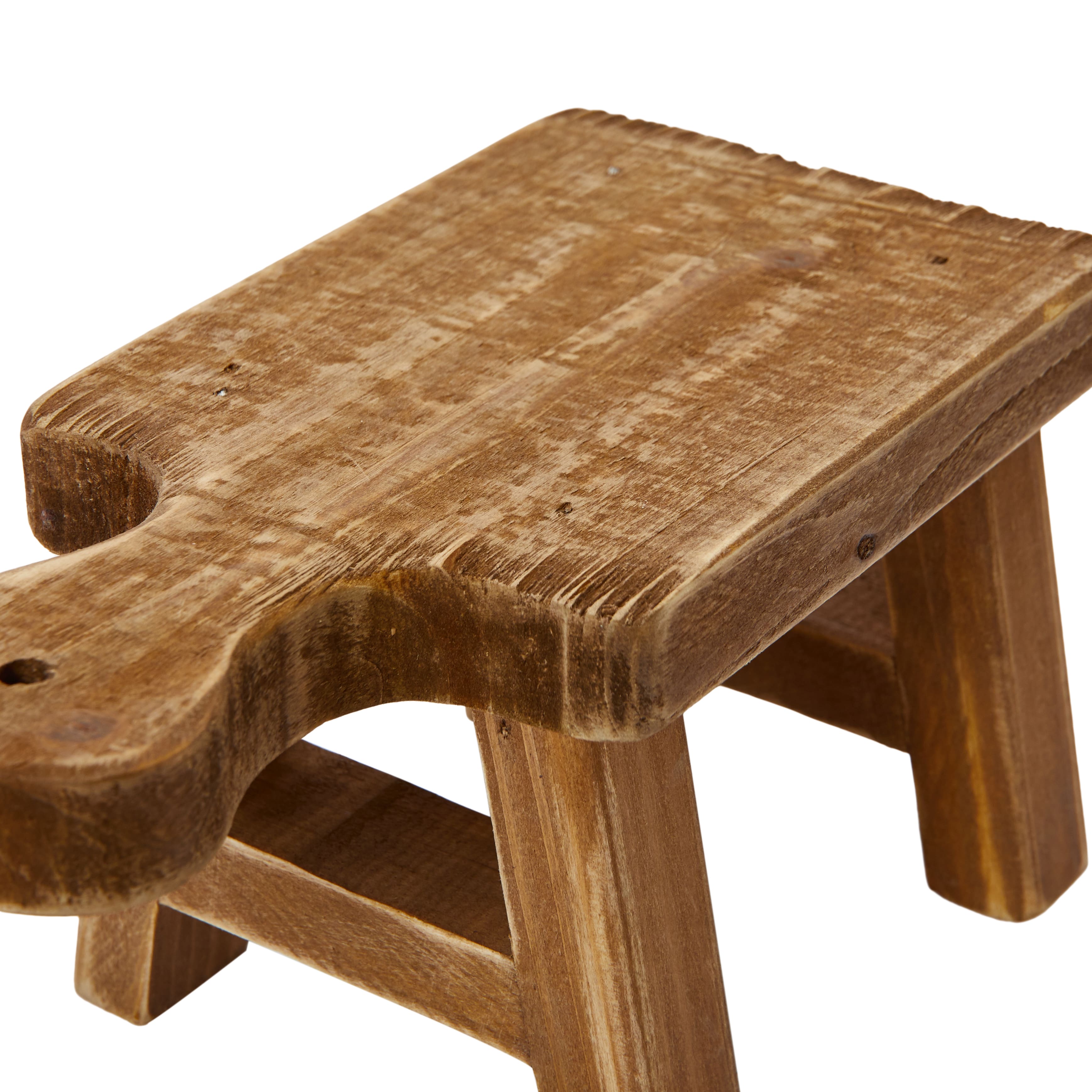 Hello Honey® 9.5" Small Wood Pedestal with Handle