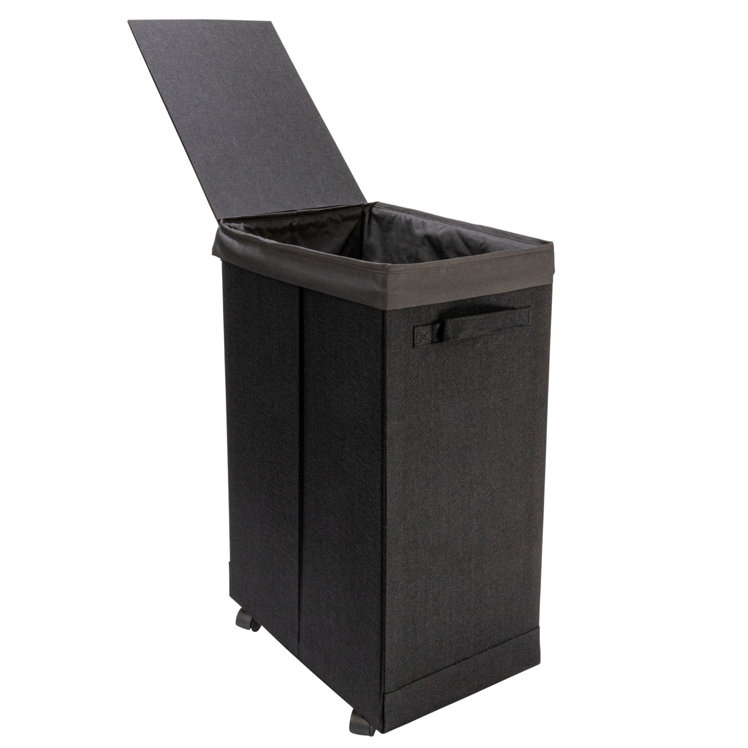 Household Essentials Narrow Collapsible Laundry Hamper with Liner & Lid