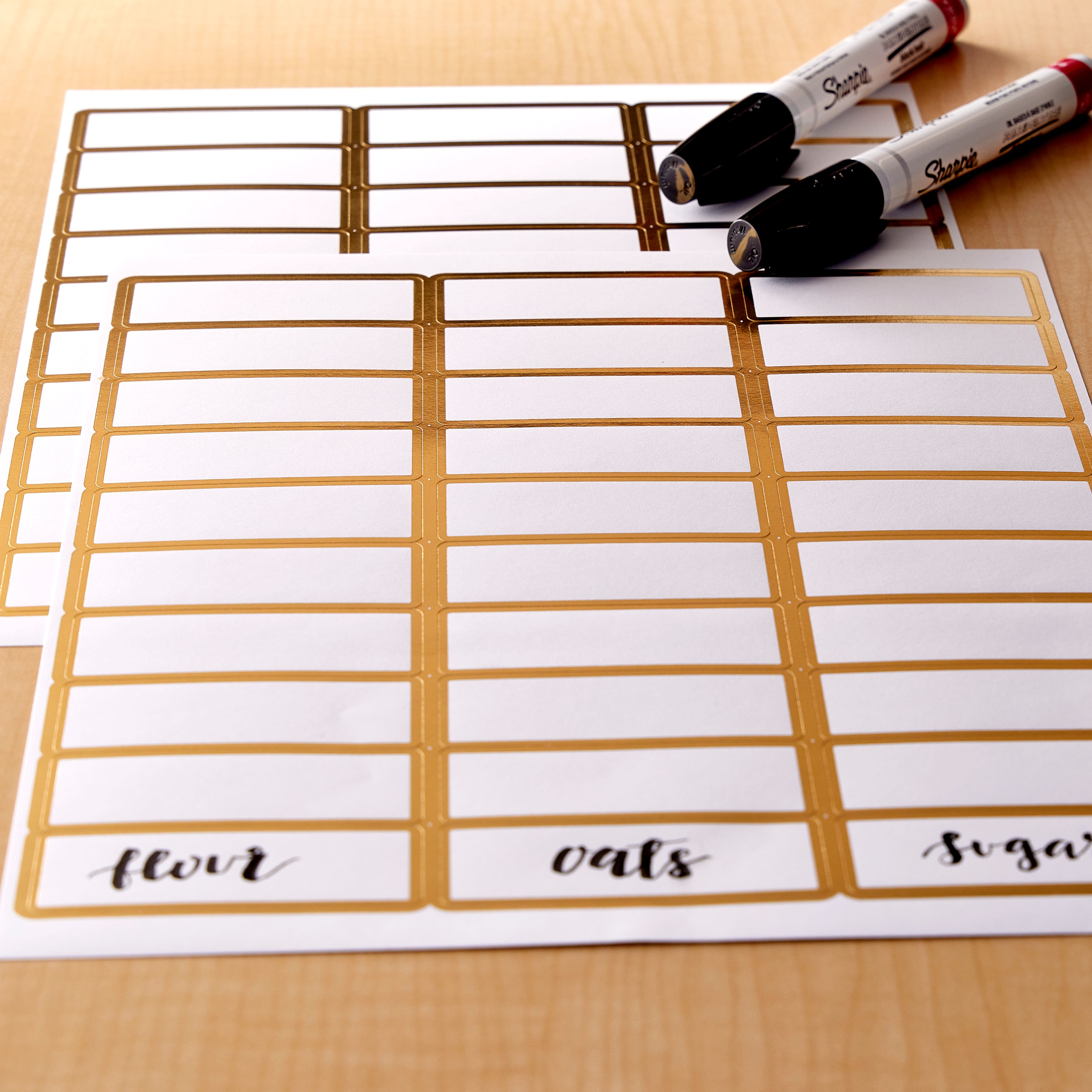 Étiquettes d'adresse autocollantes dorées de Recollections