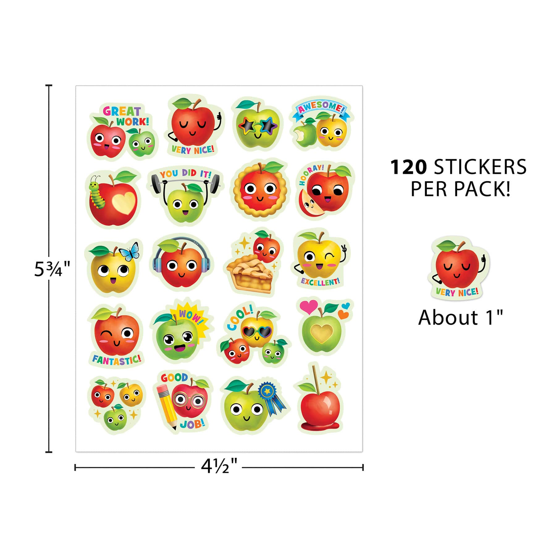 Teacher Created Resources® Apple Smelly Stickers, 6 Pack of 120 each