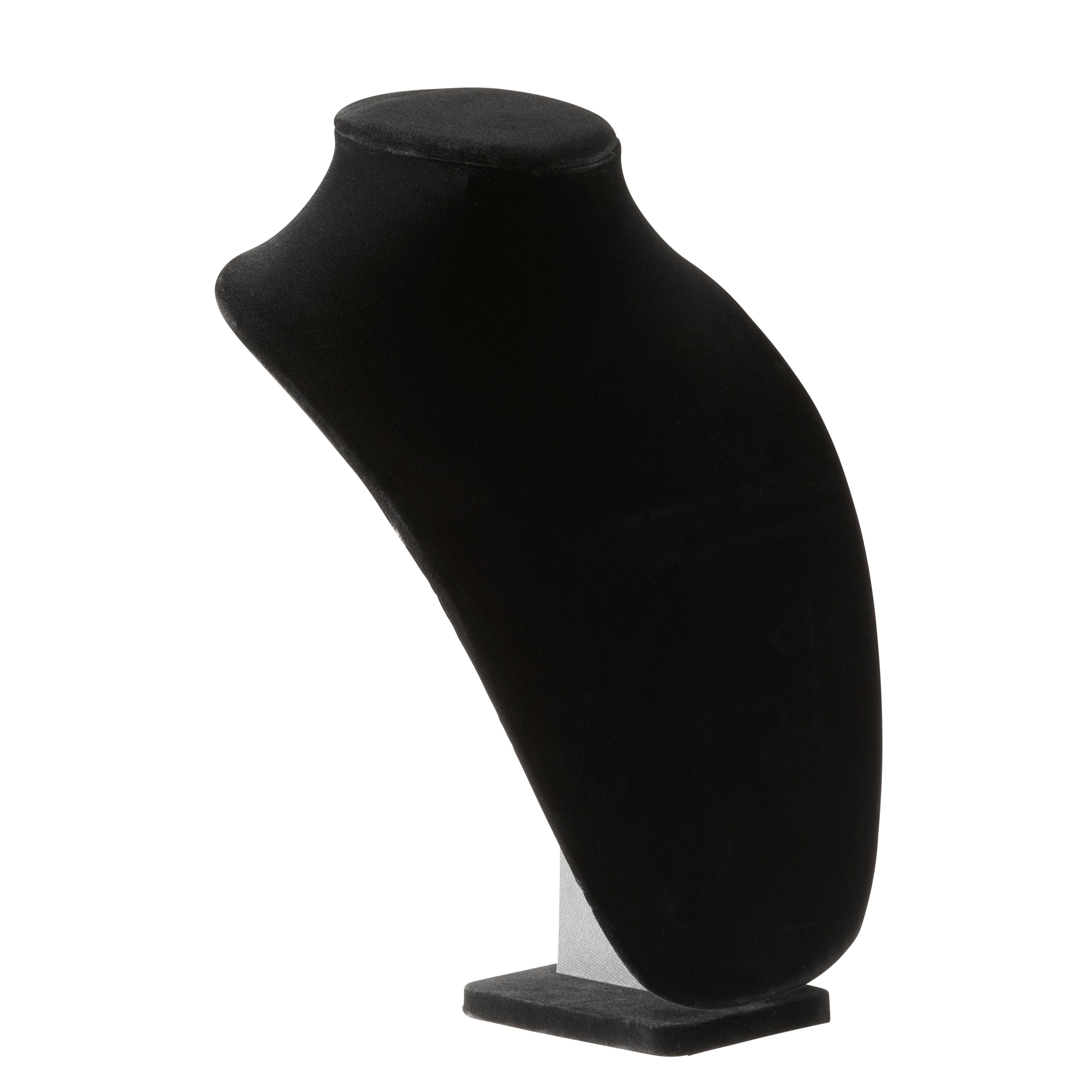 12" Black Velvet 3D Necklace Stand by Bead Landing™