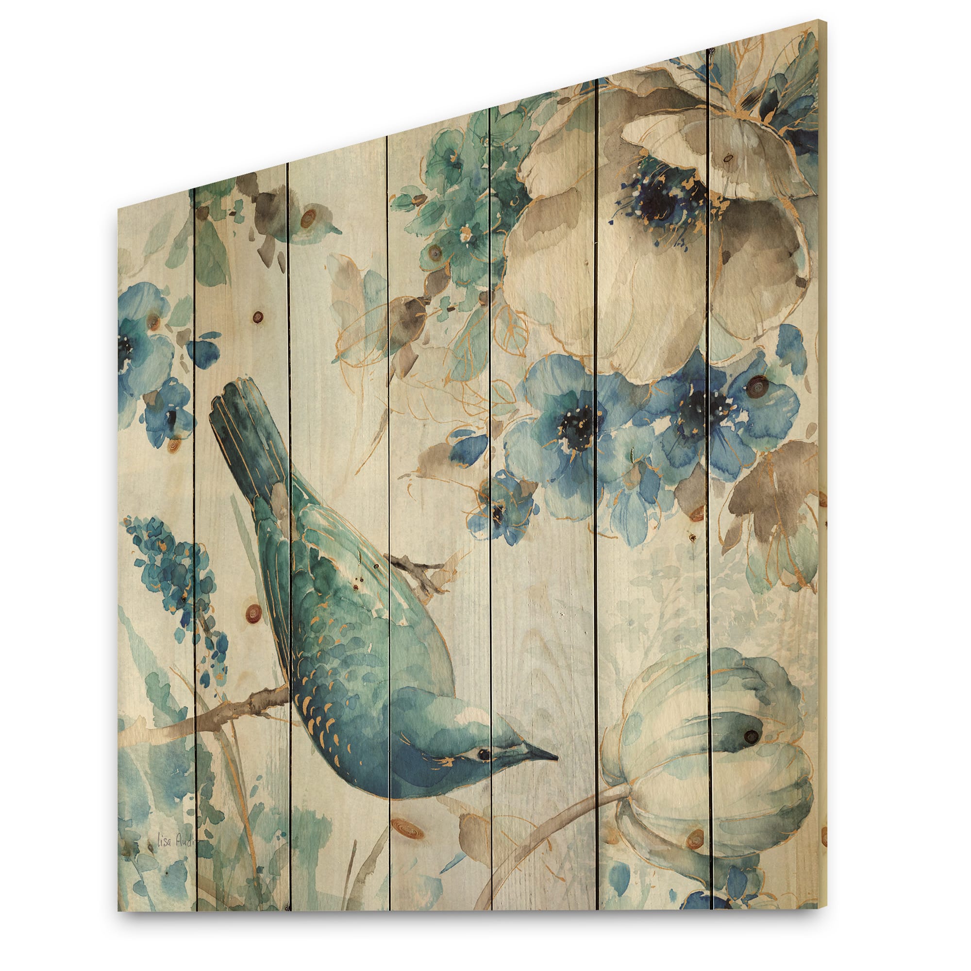 Designart - Indigold Watercolor Lovely bird I