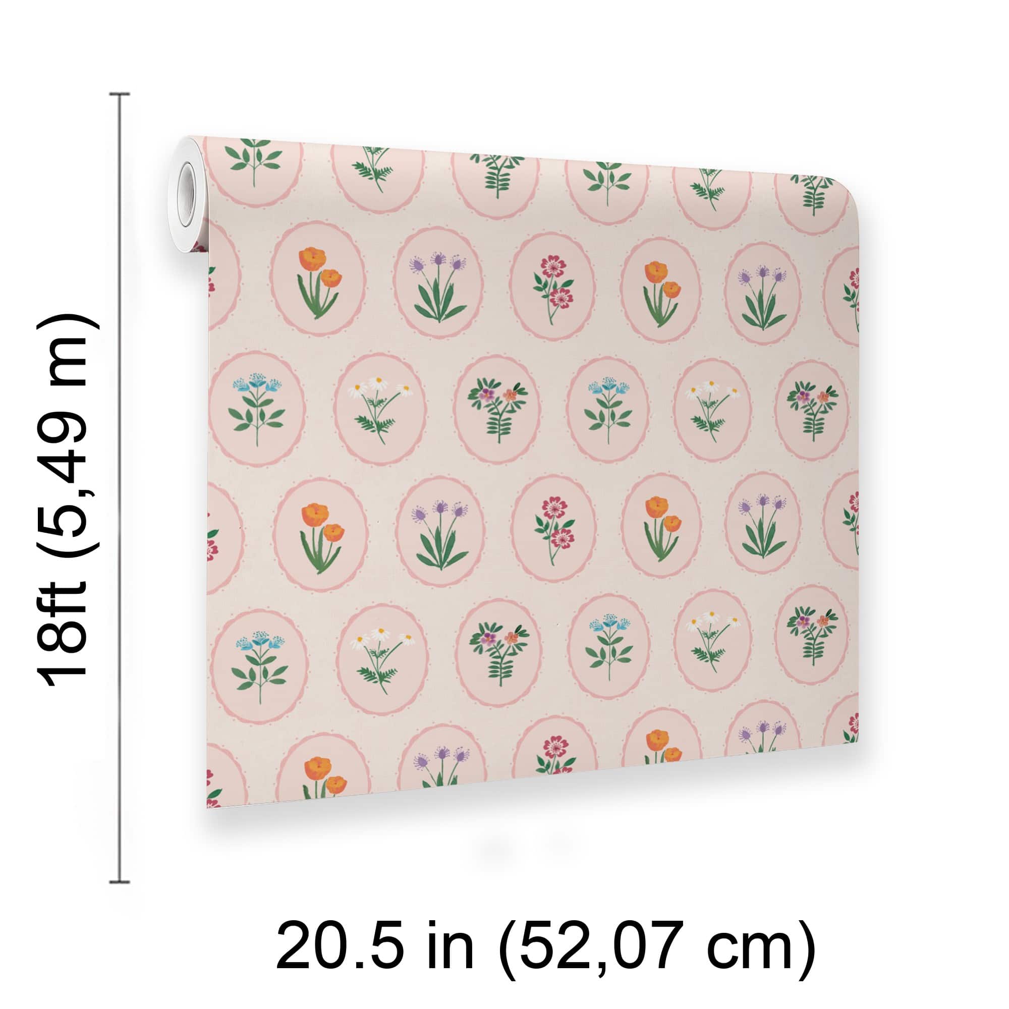 Designs Direct Heirloom Floral Medallions Peel & Stick Wallpaper