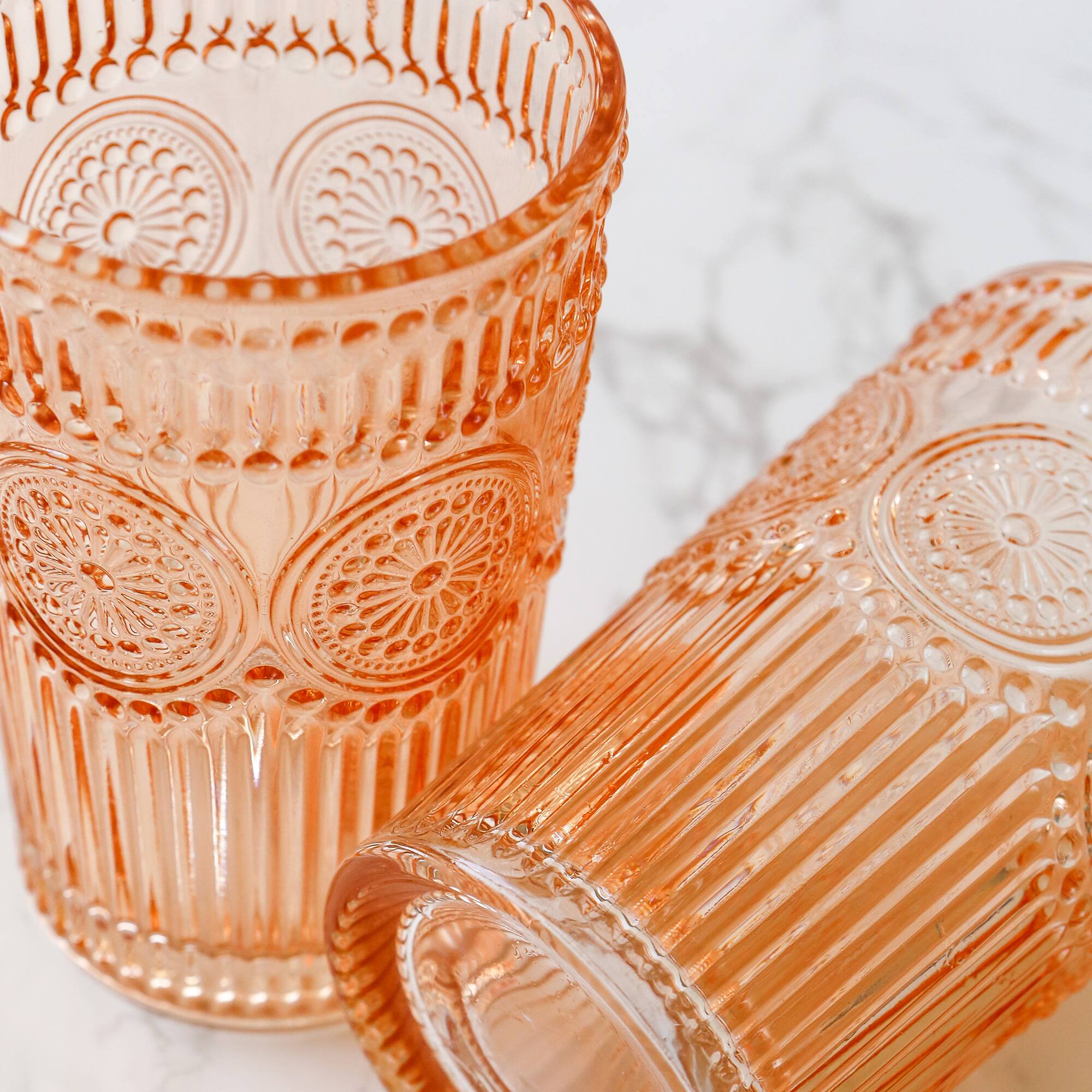 Kate Aspen® 13oz. Vintage Textured Rose Gold Drinking Glasses, 6ct.