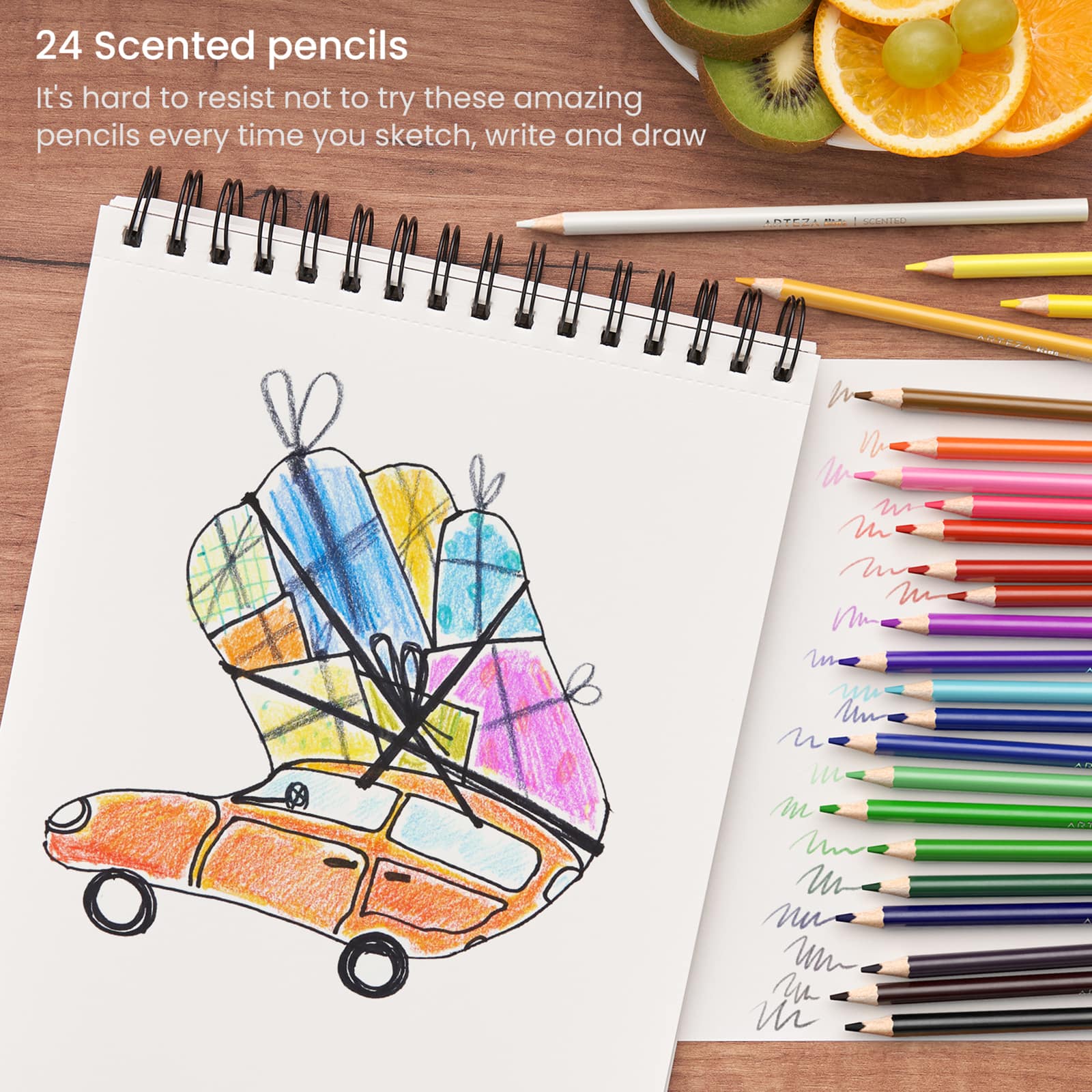 Arteza® Kids 24 Scented Colored Triangular Pencils Set