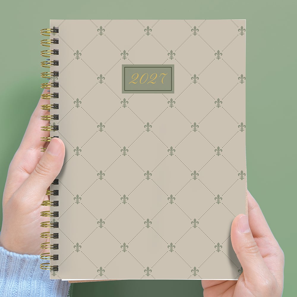 2027 Fleur de Lis Medium Weekly Monthly Planner