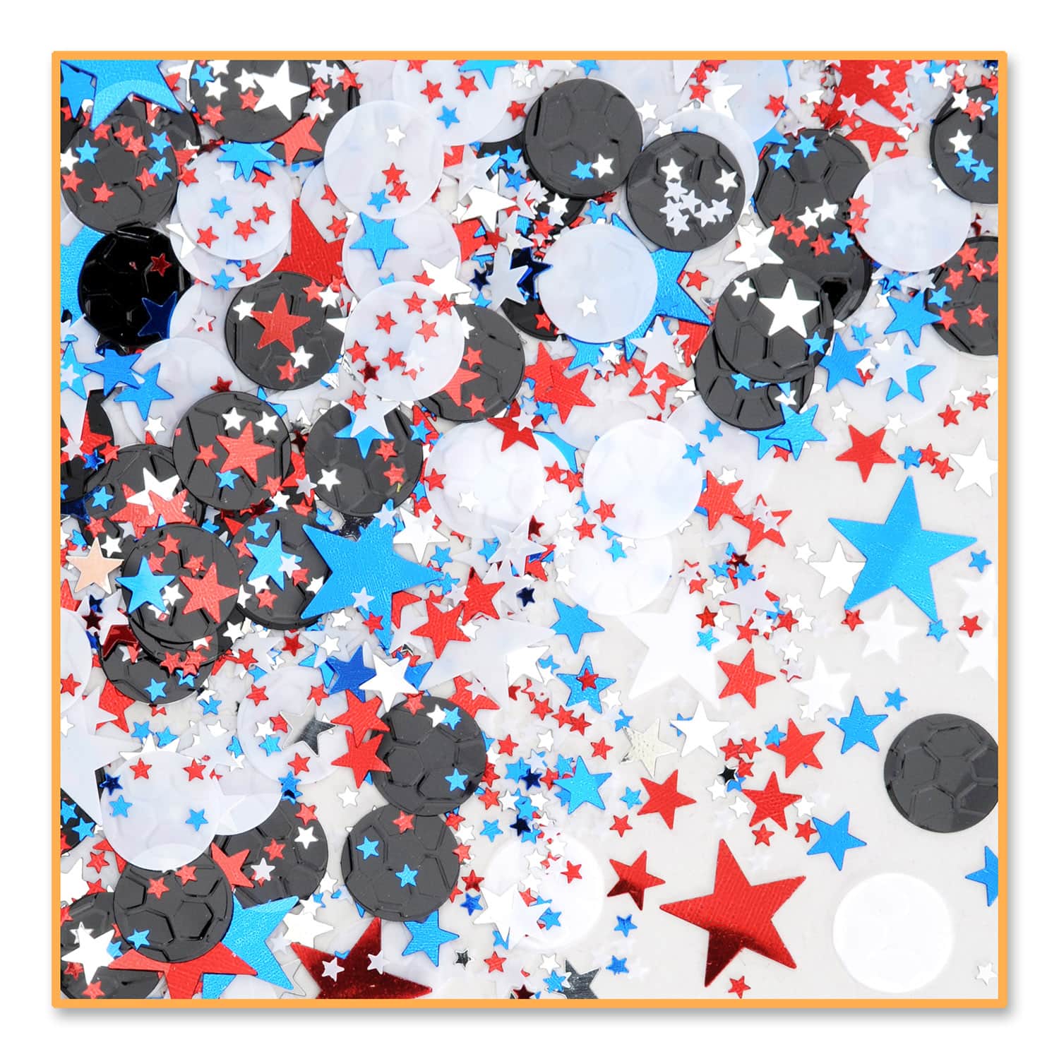 Beistle 1/2oz. Multicolor Soccer Star Confetti Packs, 3ct.