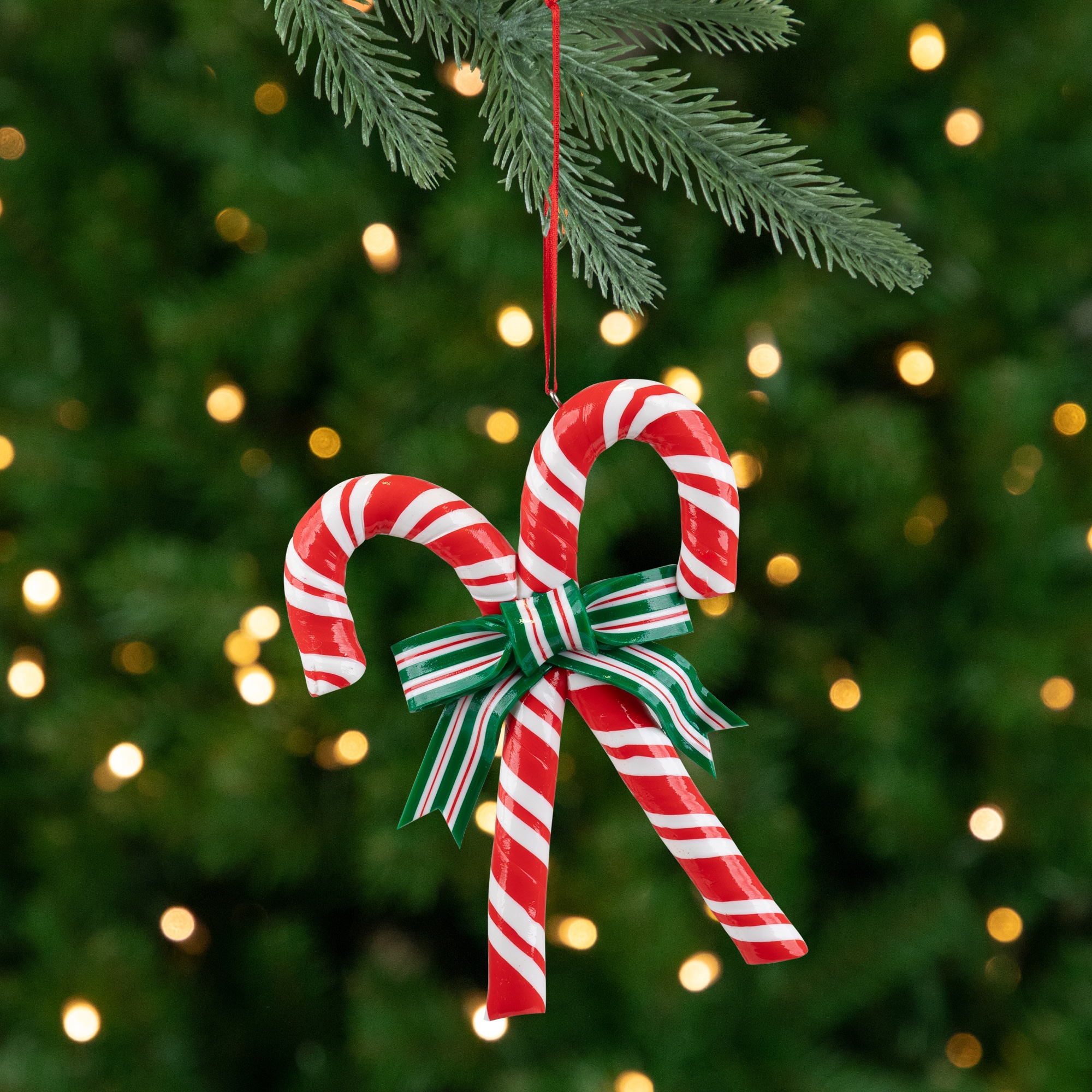 5.25" Red & White Candy Cane Ornament