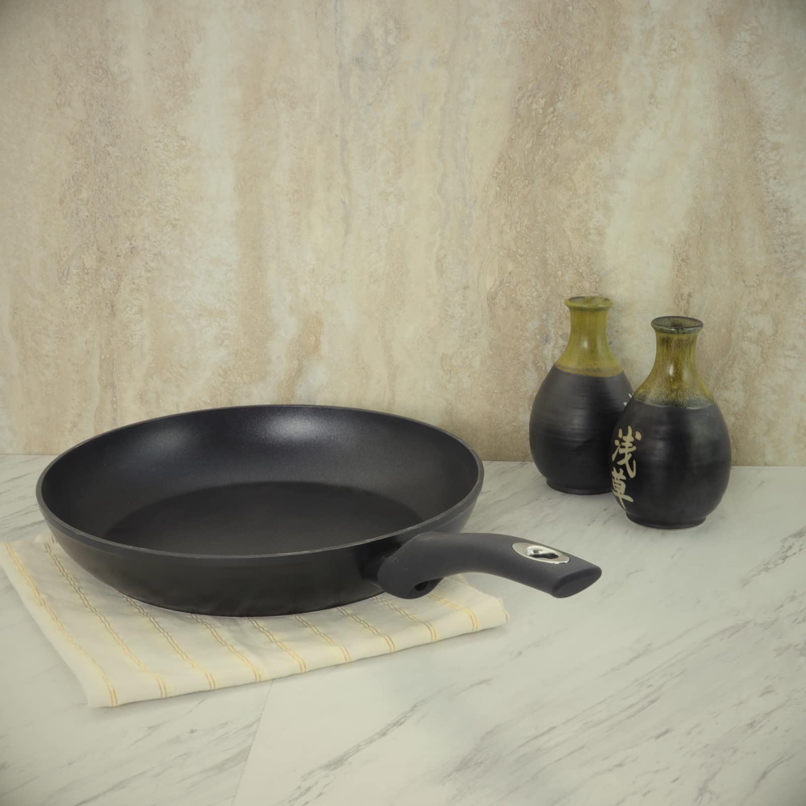 Oster Allston Black 12" Aluminum Nonstick Frying Pan