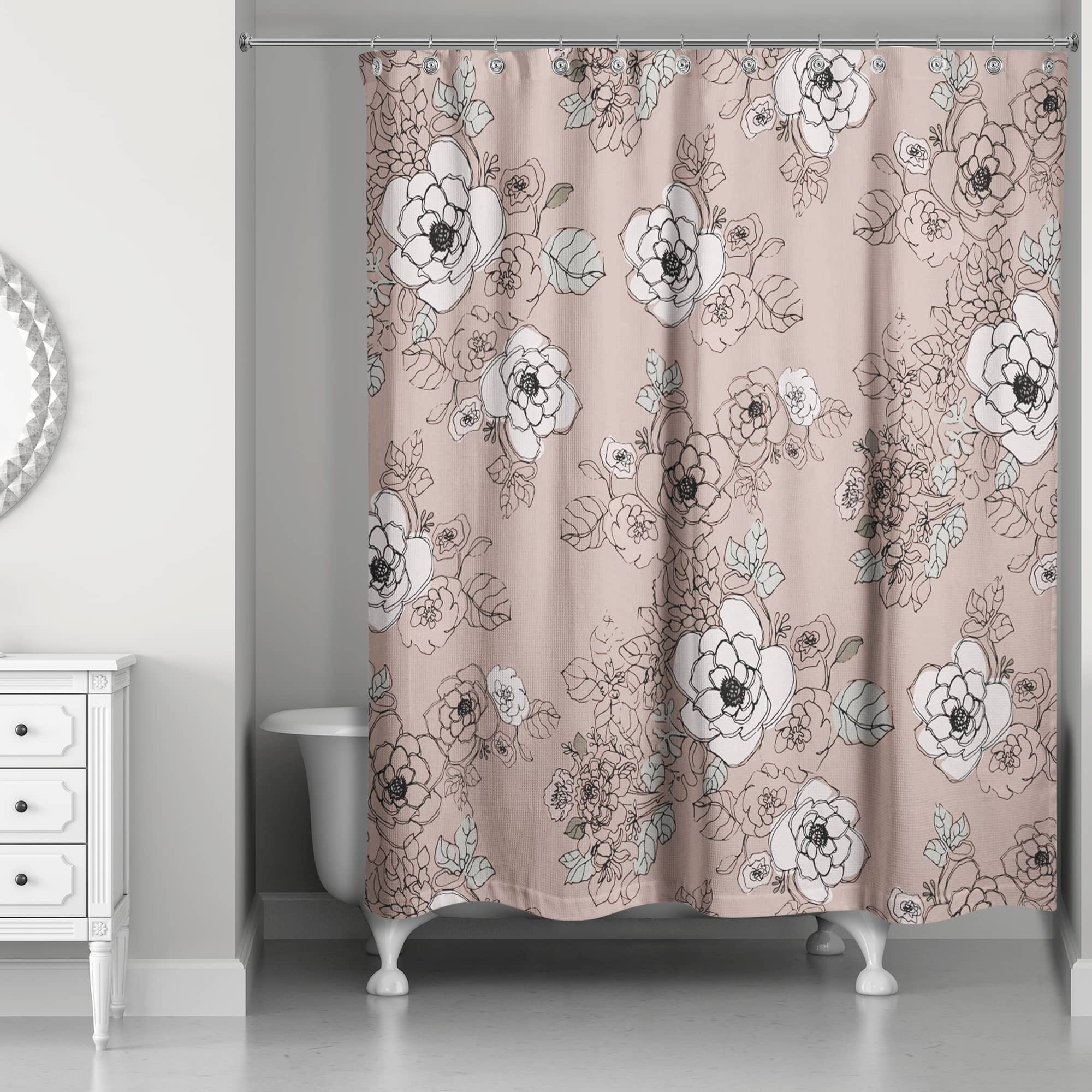 Intricate Floral Shower Curtain