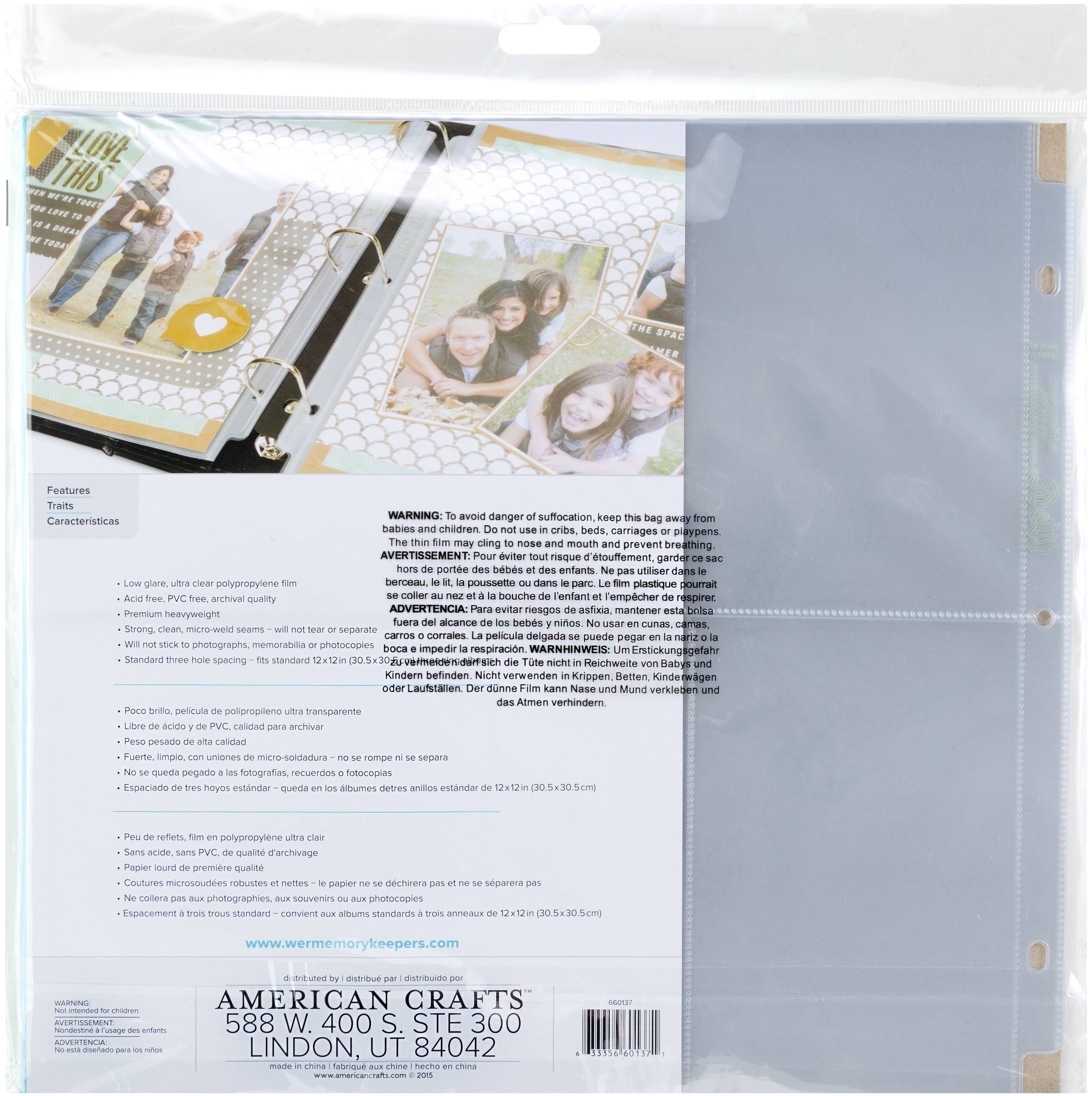 We R Memory Keepers® 12" x 12" Ring Photo Sleeves