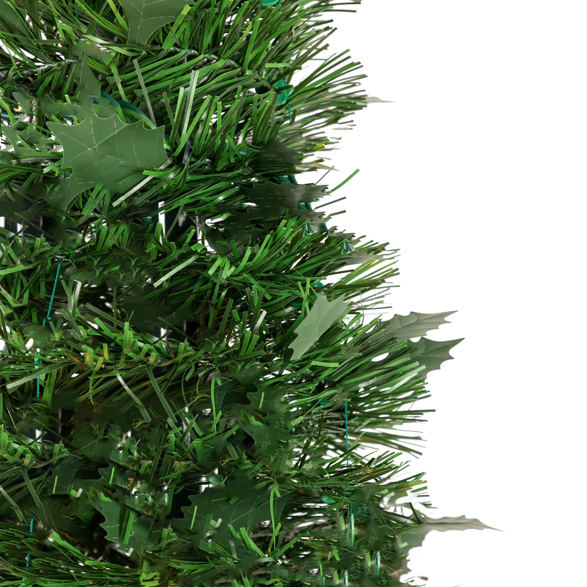 4ft. Unlit Green Tinsel Pop-Up Artificial Christmas Tree