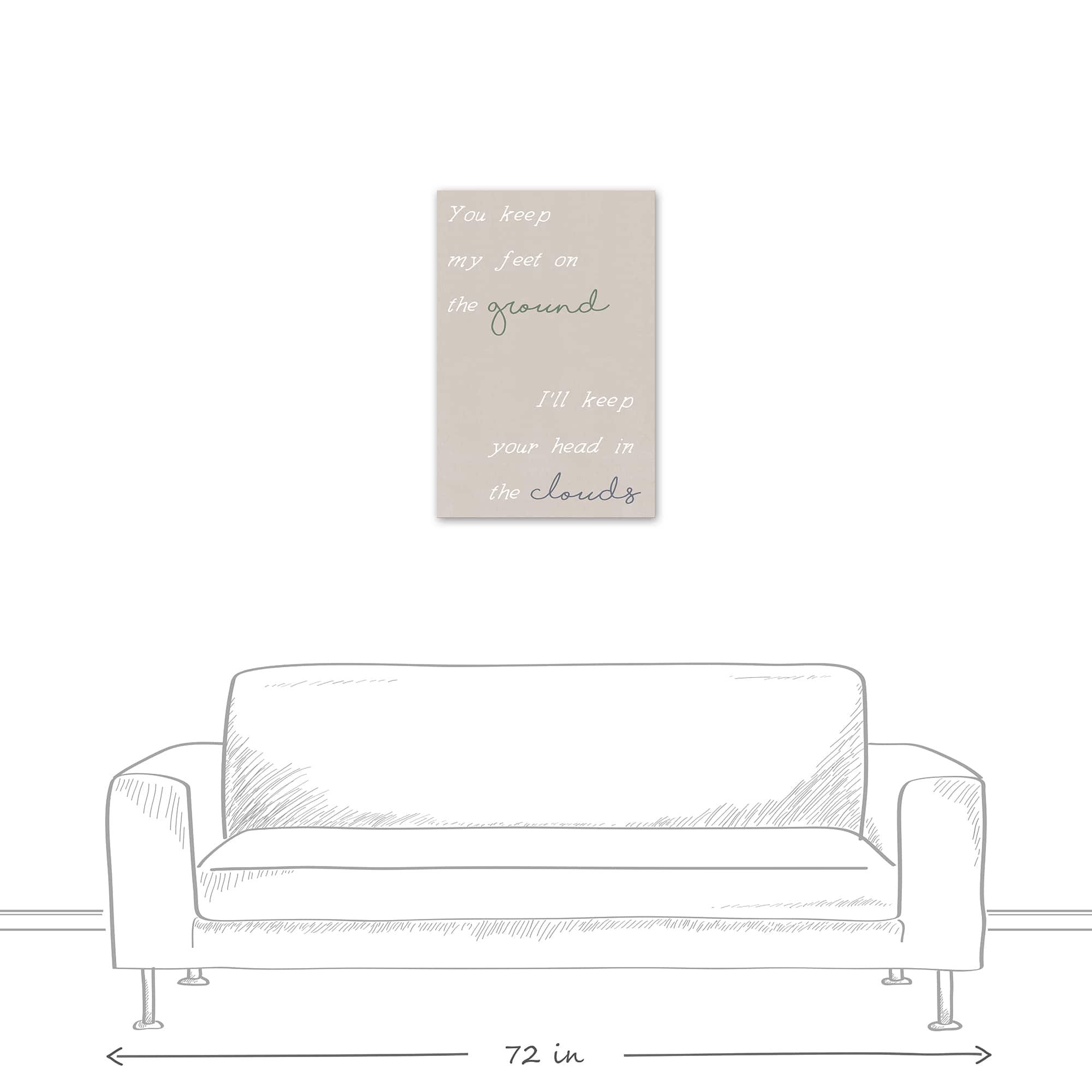 Head In The Clouds 20" x 30" Canvas Wall Art