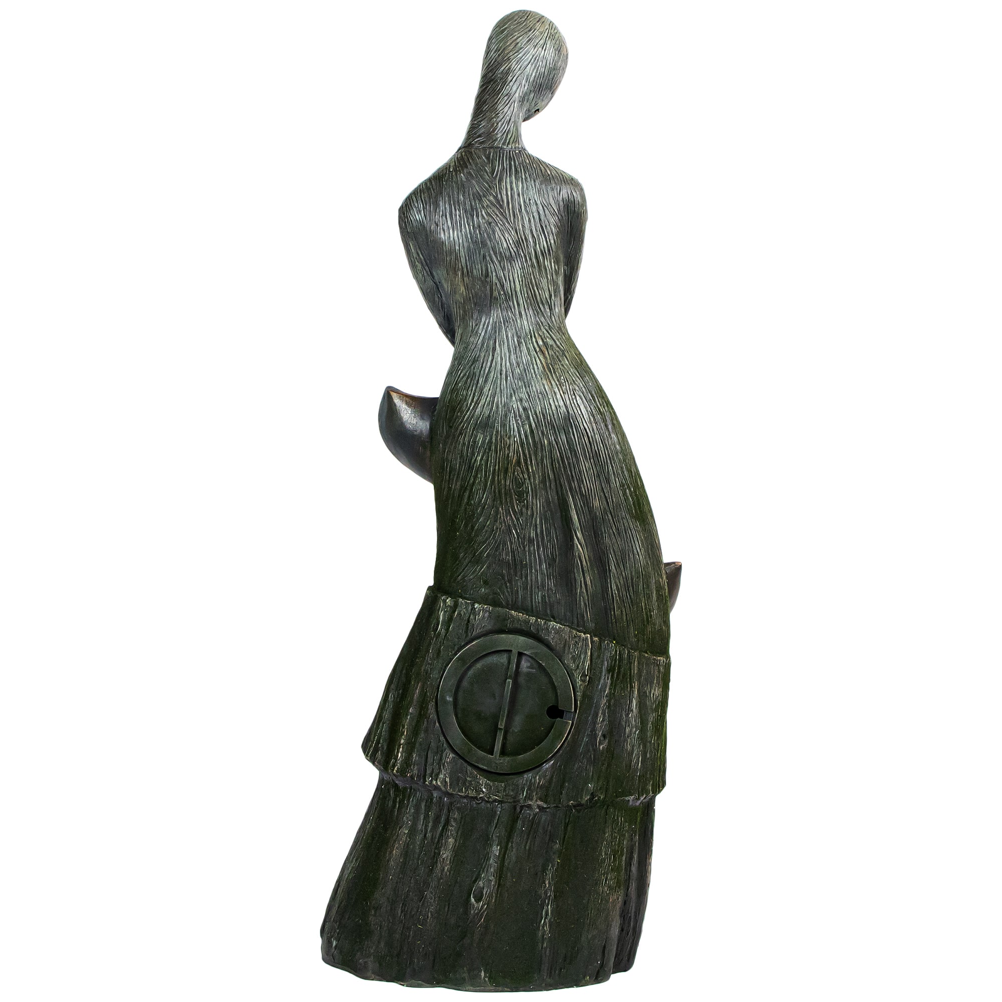 39" LED Modern Woman Tiered Outdoor Garden Water Fountain