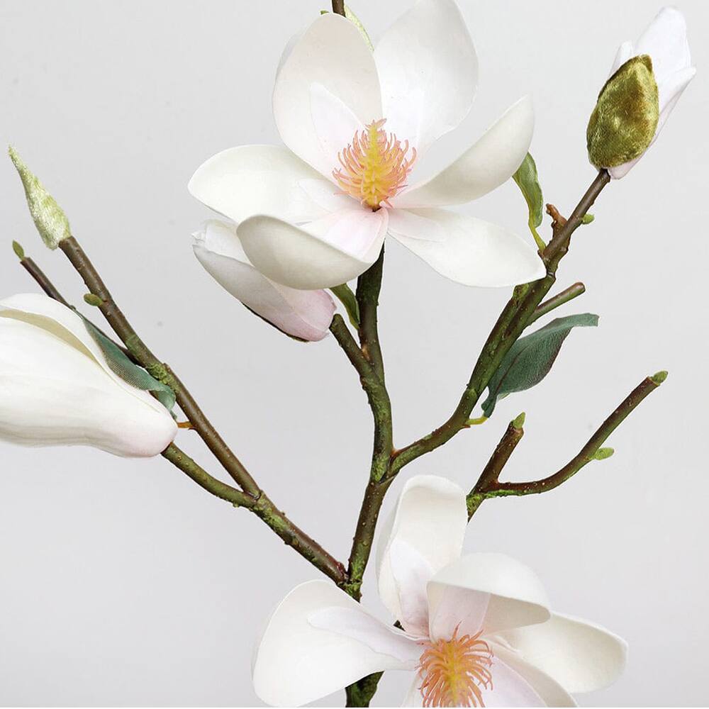 Prestige Botanicals 20" Artificial White Magnolia Tulip Stem