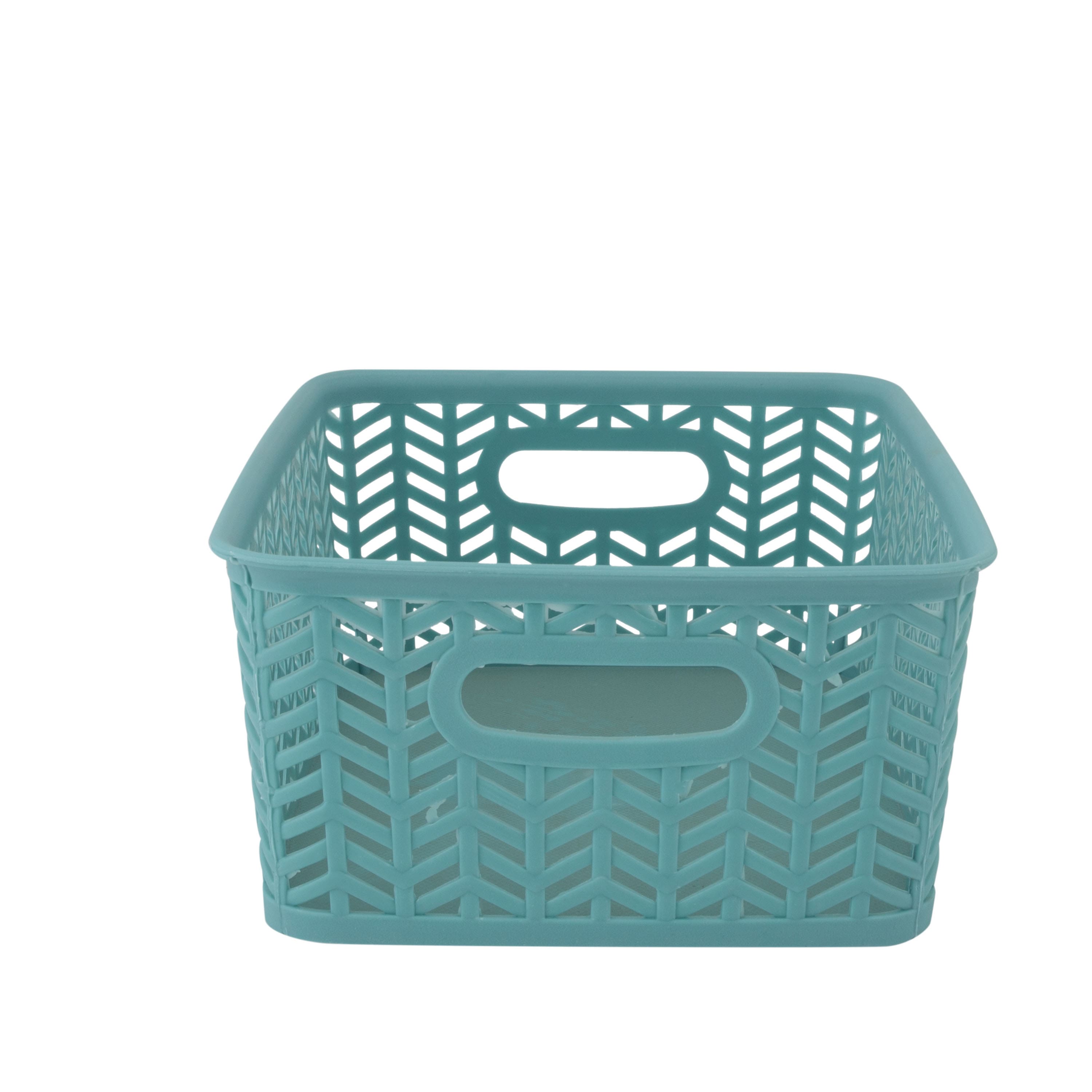 Simplify Small Herringbone Storage Basket, 3ct.
