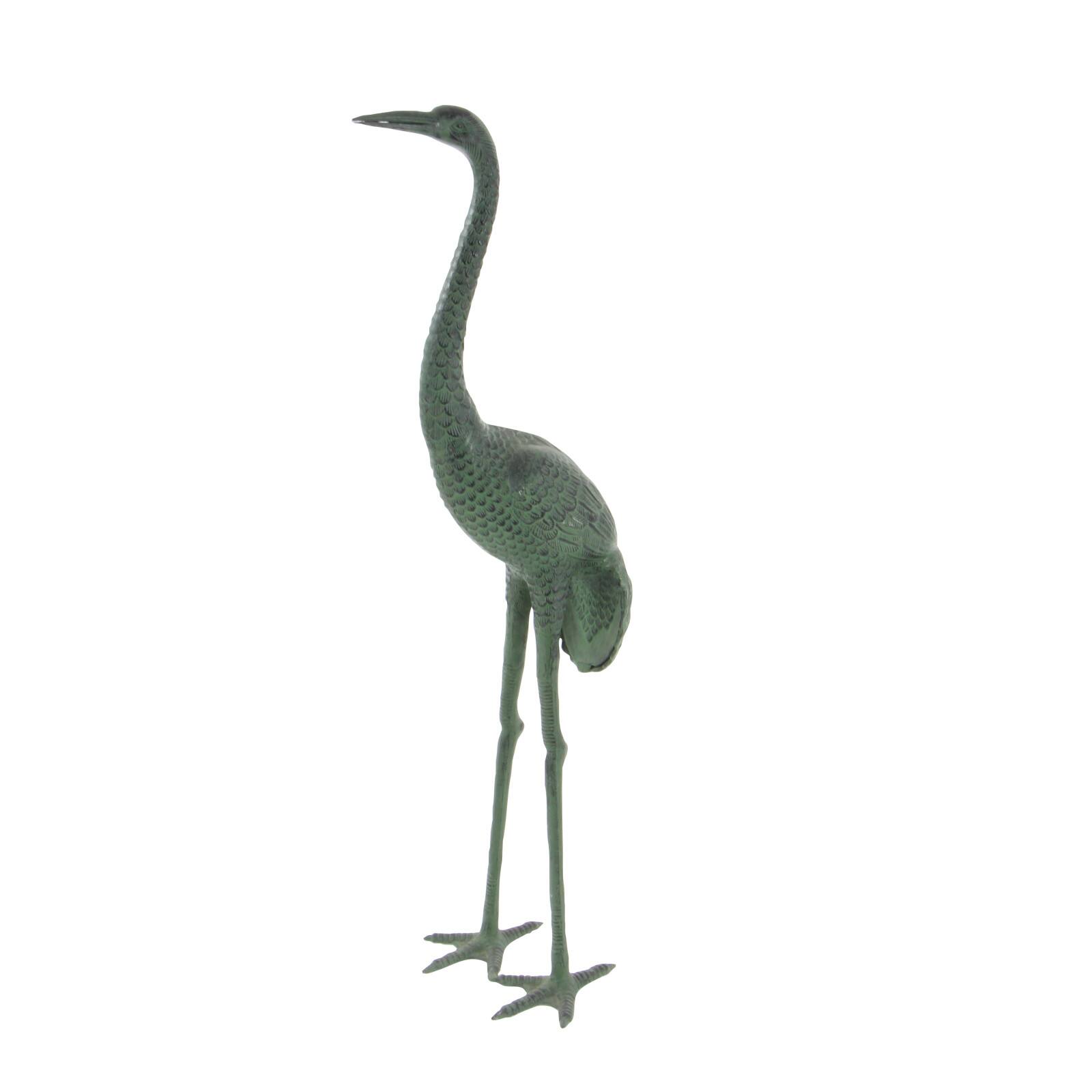 Green Aluminum Coastal Garden Bird Sculpture Set