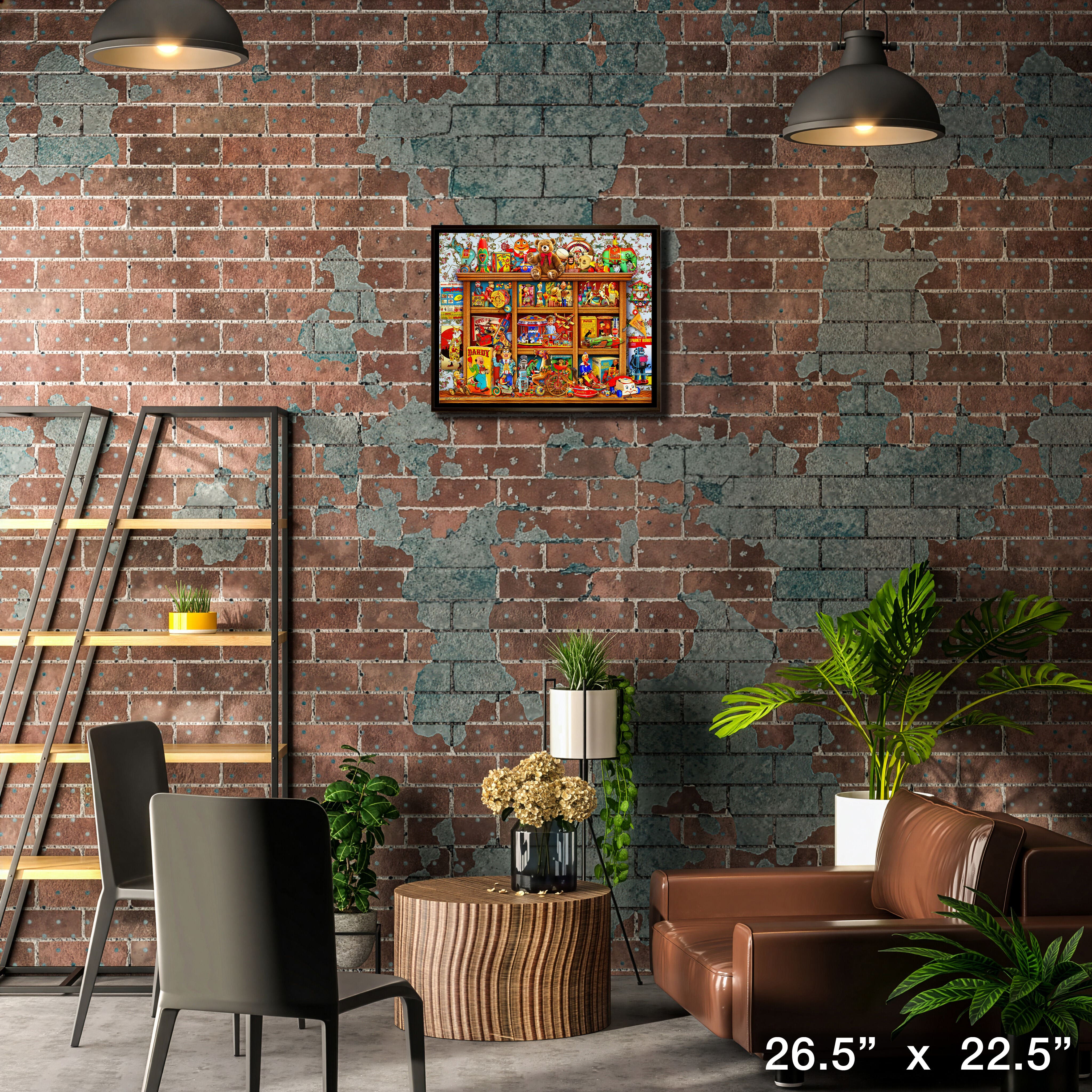 Totally Toys 20" x 24" Framed Canvas by Michael Fishel 26.5" x 22.5"