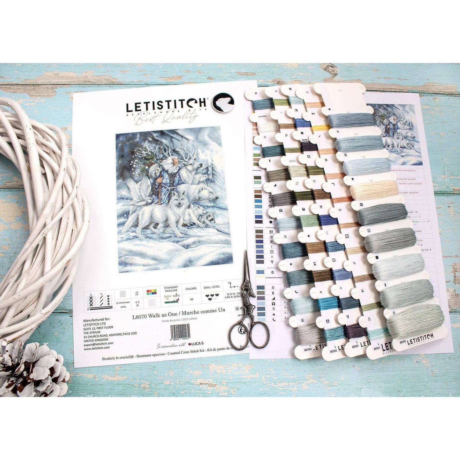 LetiStitch Walk as One Counted Cross Stitch Kit