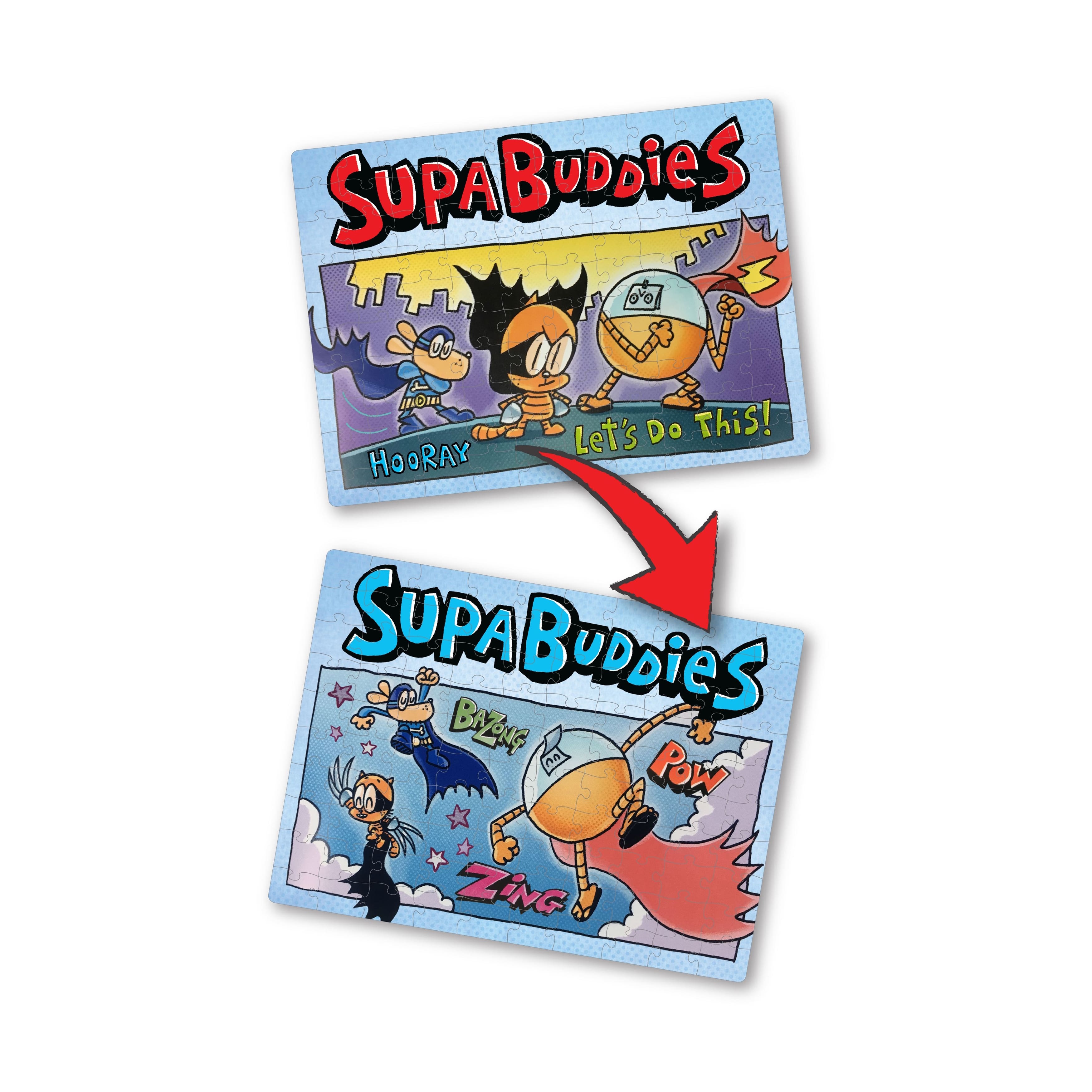 Dog Man Supa Buddies 100 Piece Lenticular Jigsaw Puzzle