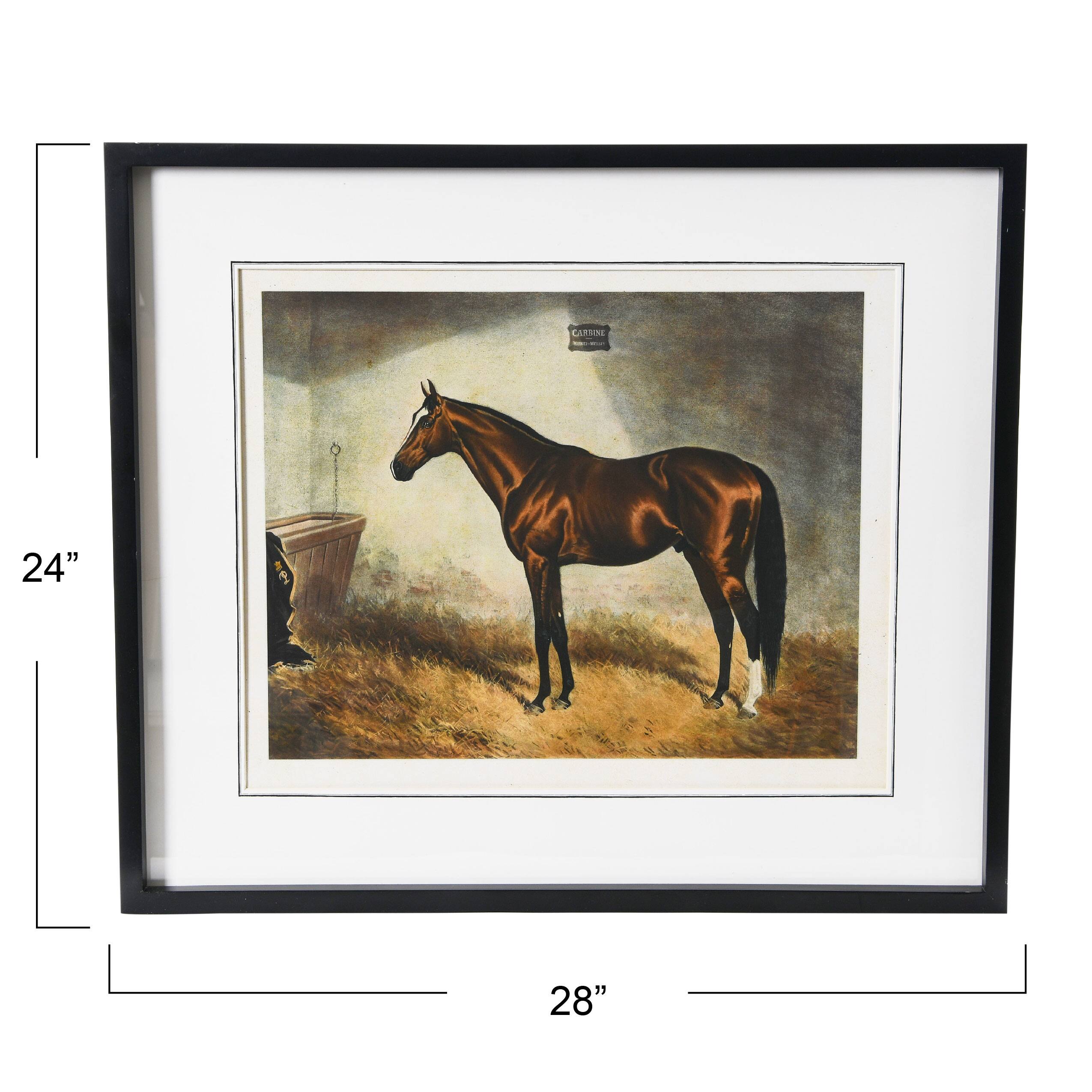 Hello Honey® Framed Horse Print Wall Hanging
