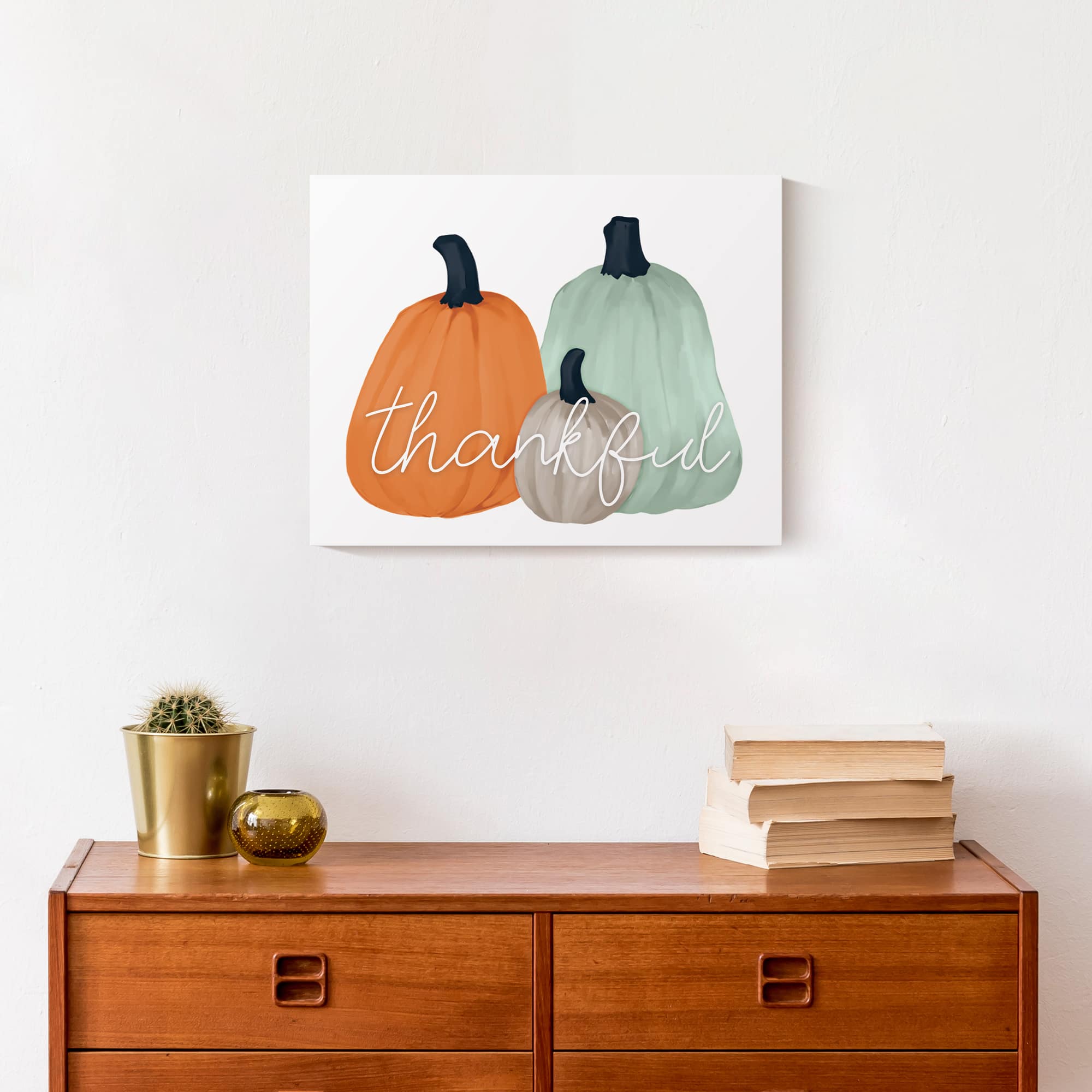 Thankful Pumpkins Canvas Wall Art